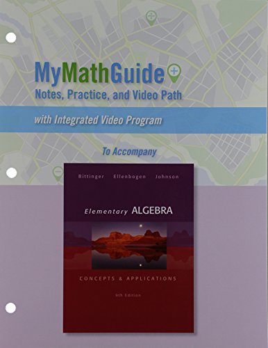 Mymathguide For Elementary Algebra: Concepts & Applications Plus New Mylab Math With Pearson Etext -- Access Card Package