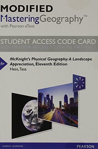 Modified MasteringGeography with Pearson EText -- Standalone Access Card -- for McKnight's Physical Geography