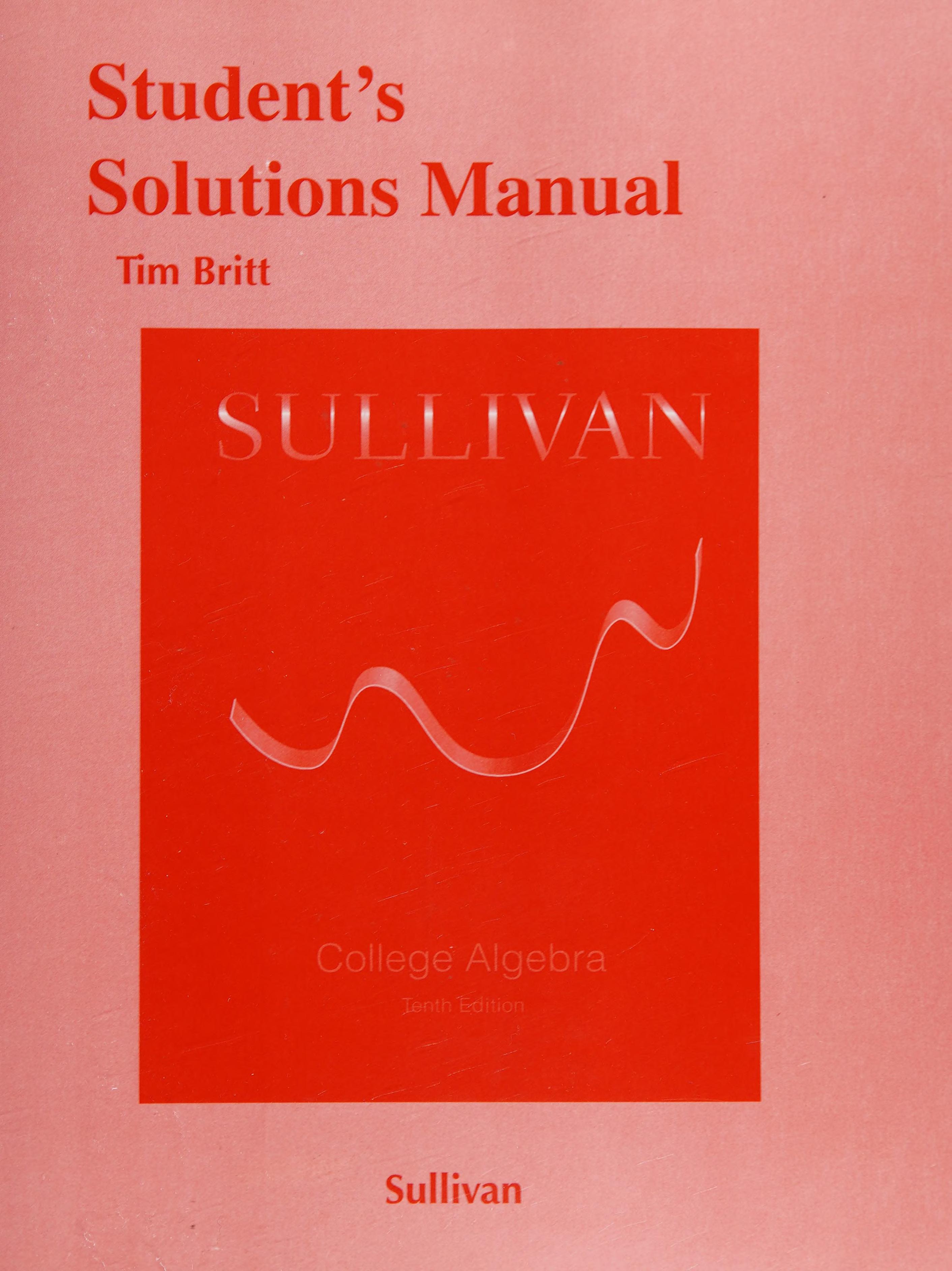 Student's Solutions Manual for College Algebra