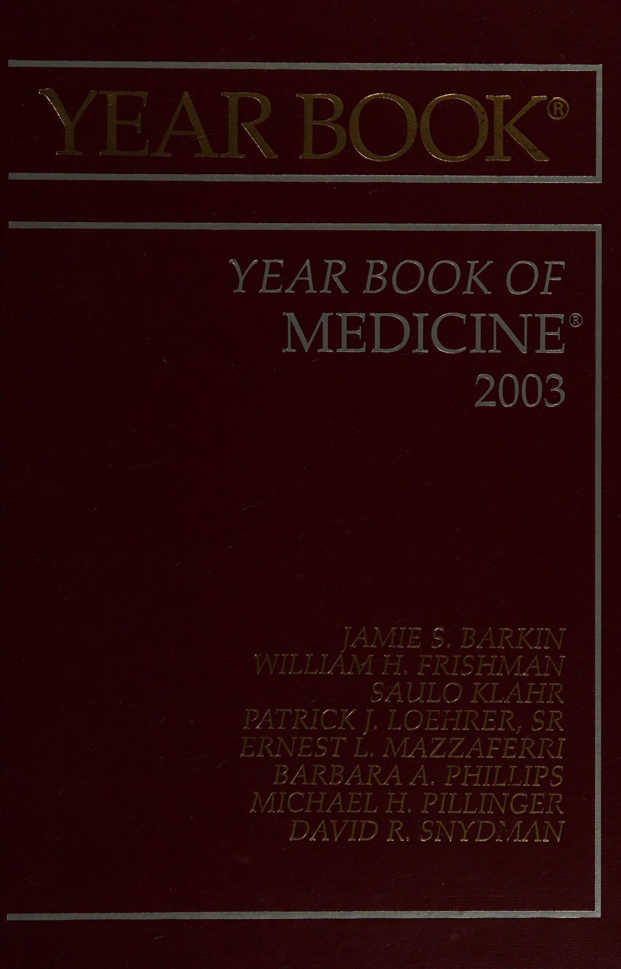 Year Book of Medicine 2003