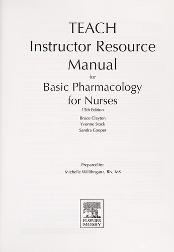 Basic Pharmacology For Nurses