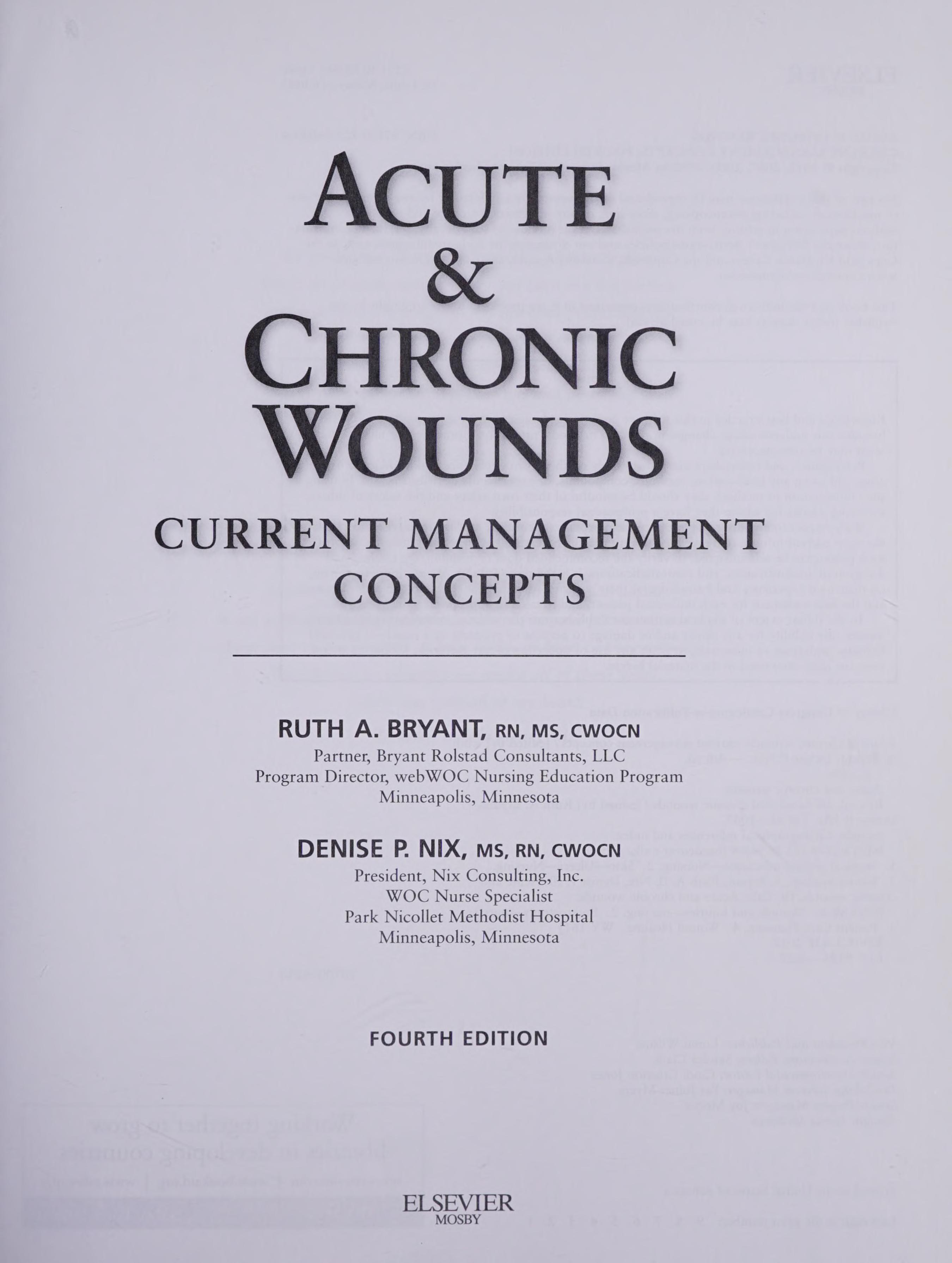 Acute And Chronic Wounds