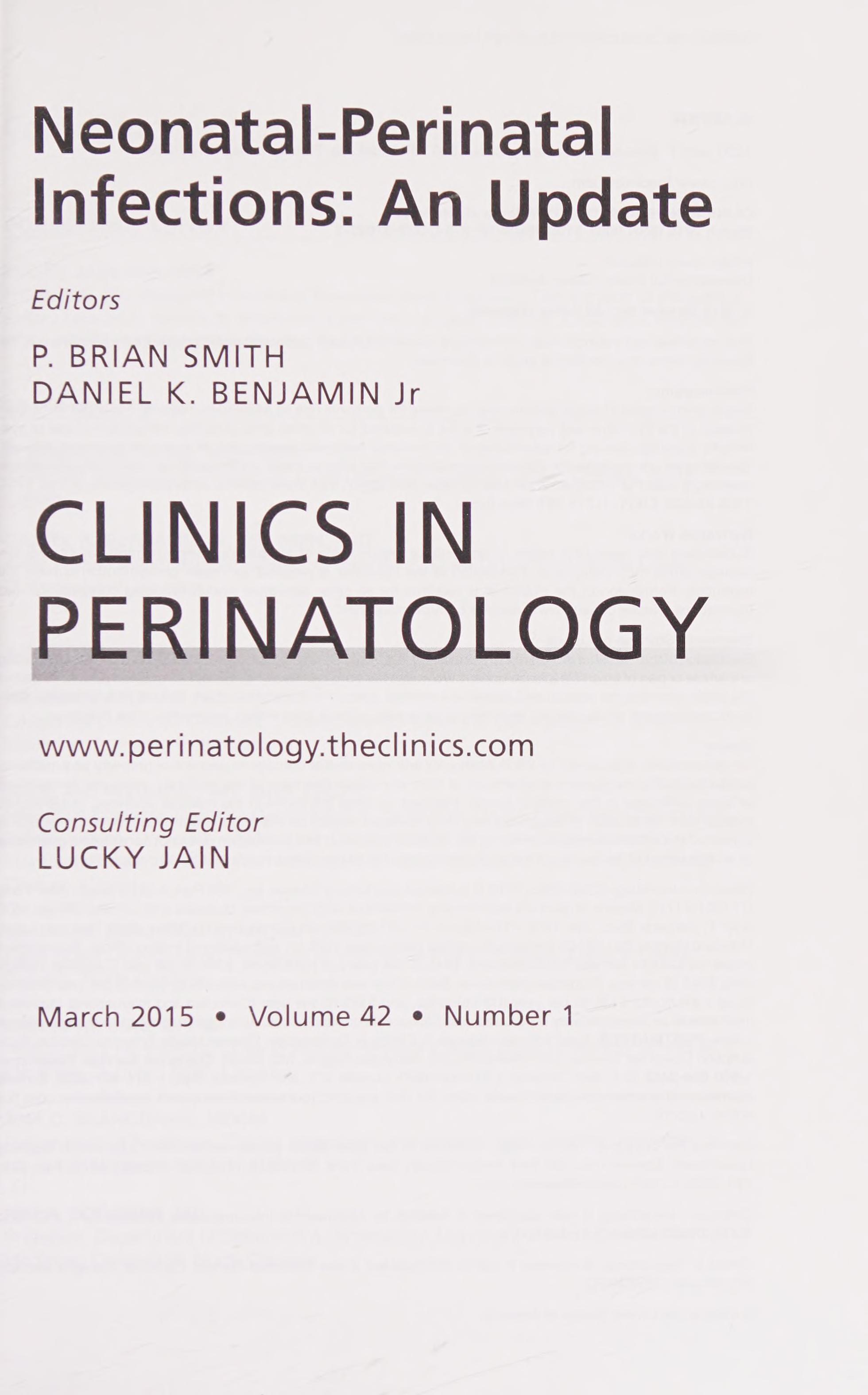 Neonatal-Perinatal Infections