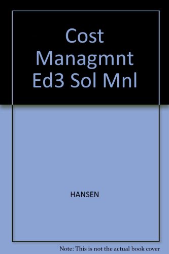 Cost Managmnt Ed3 Sol Mnl