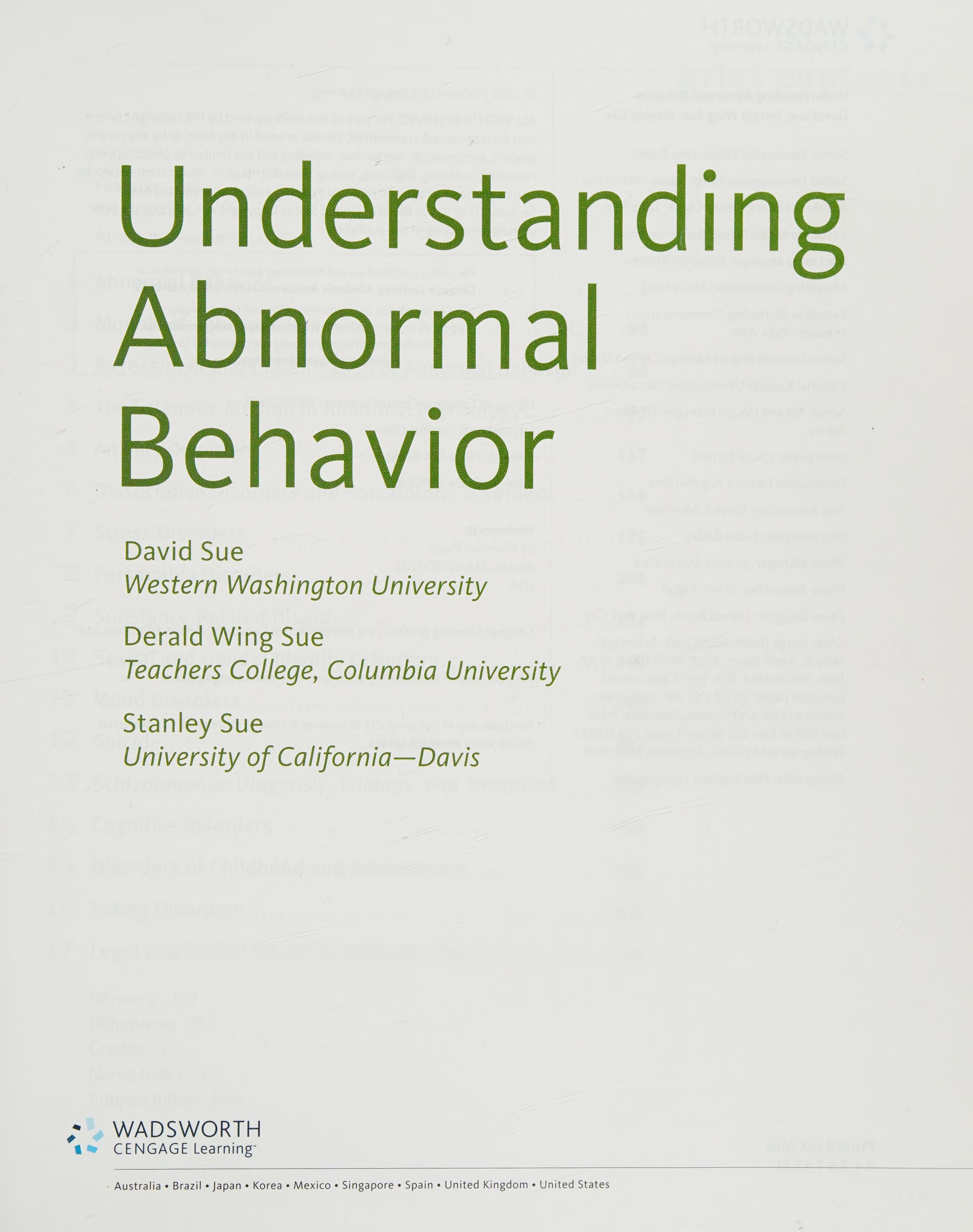 Understanding Abnormal Behavior