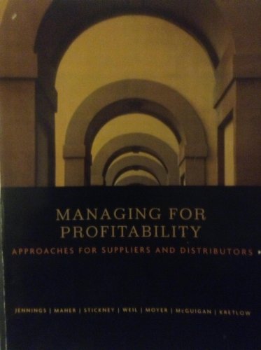 Managing for Profitability