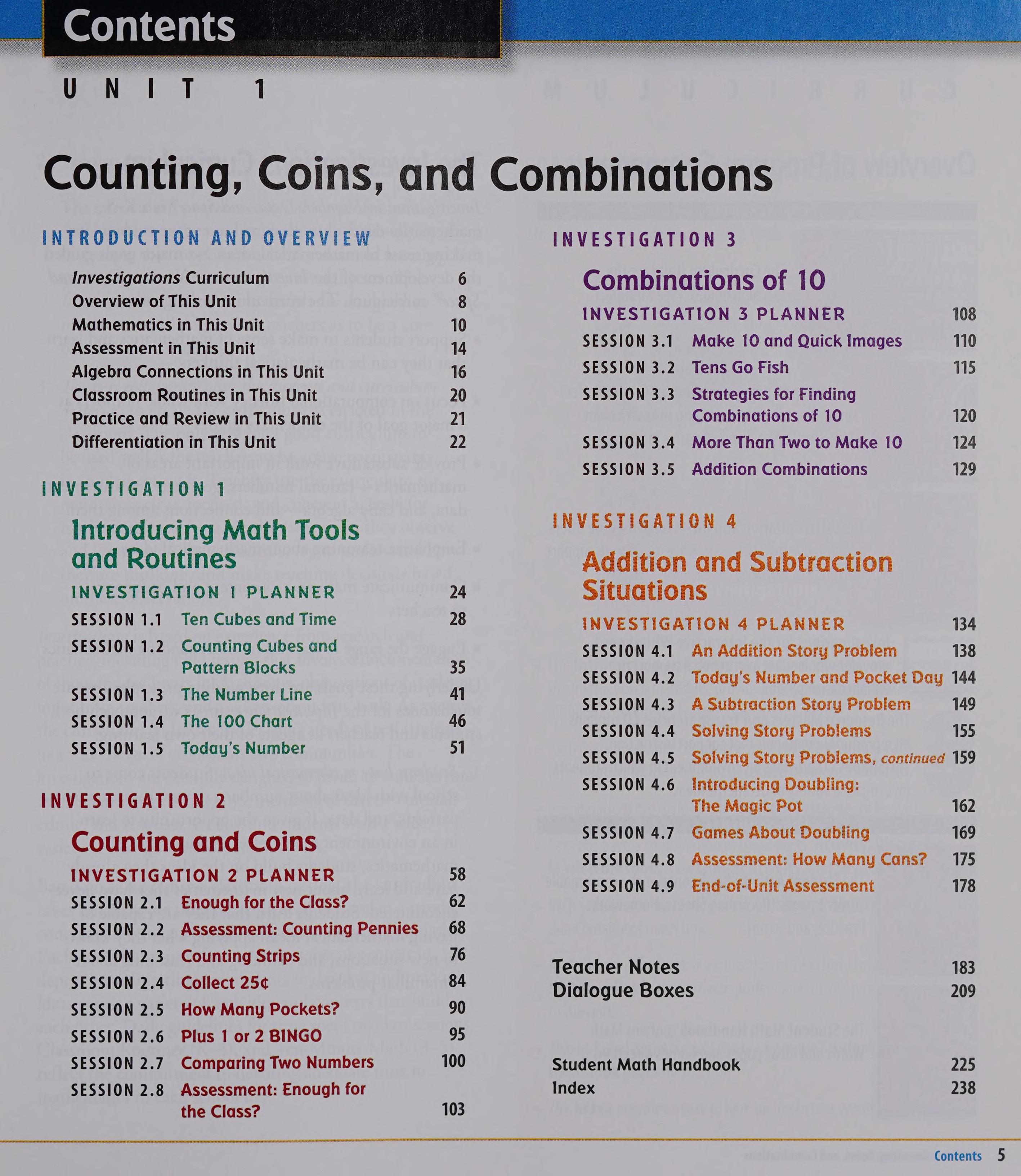 Teacher's Guide Investigations in Number,Data and Space Grade 2 Unit 1