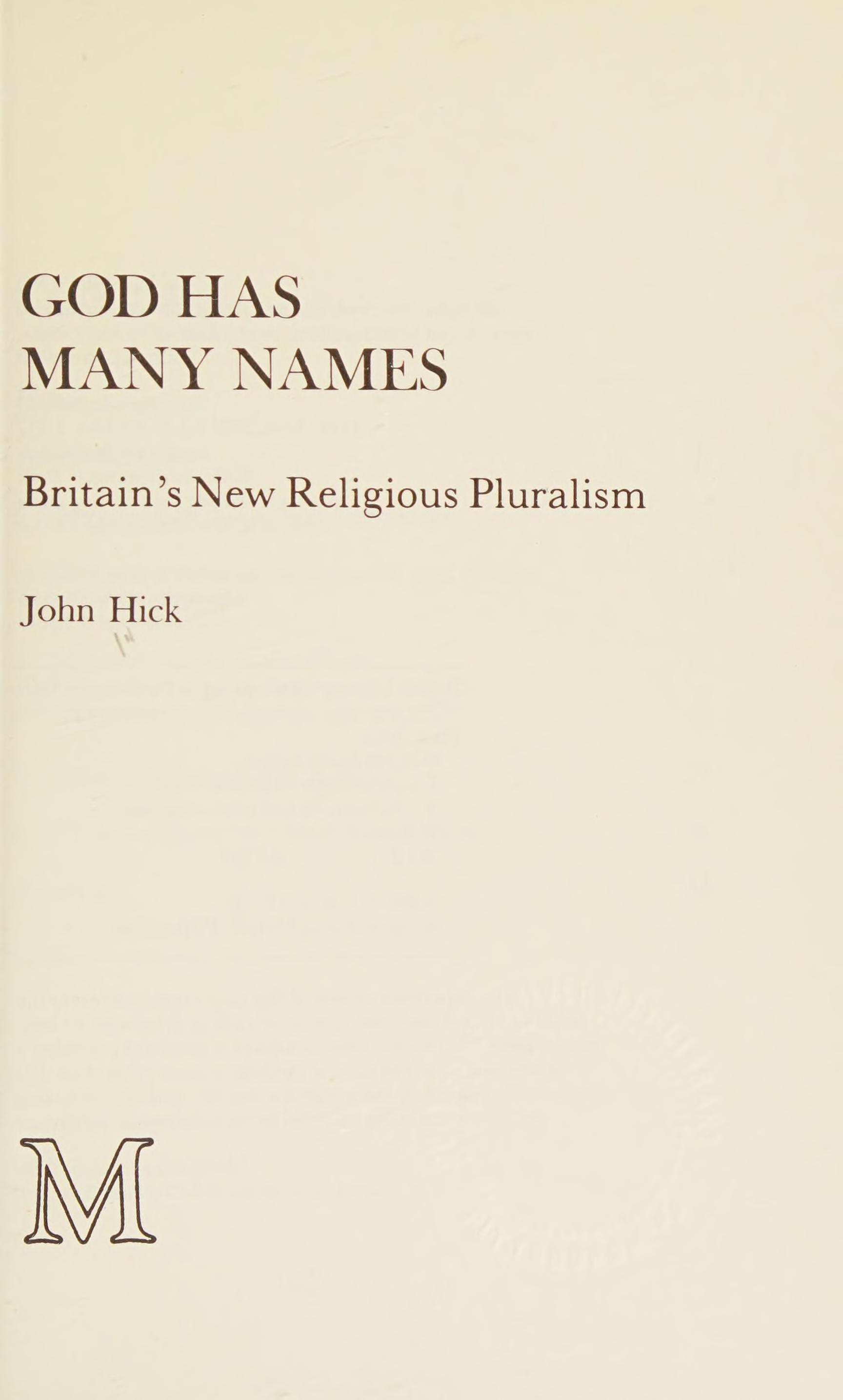 God has many names