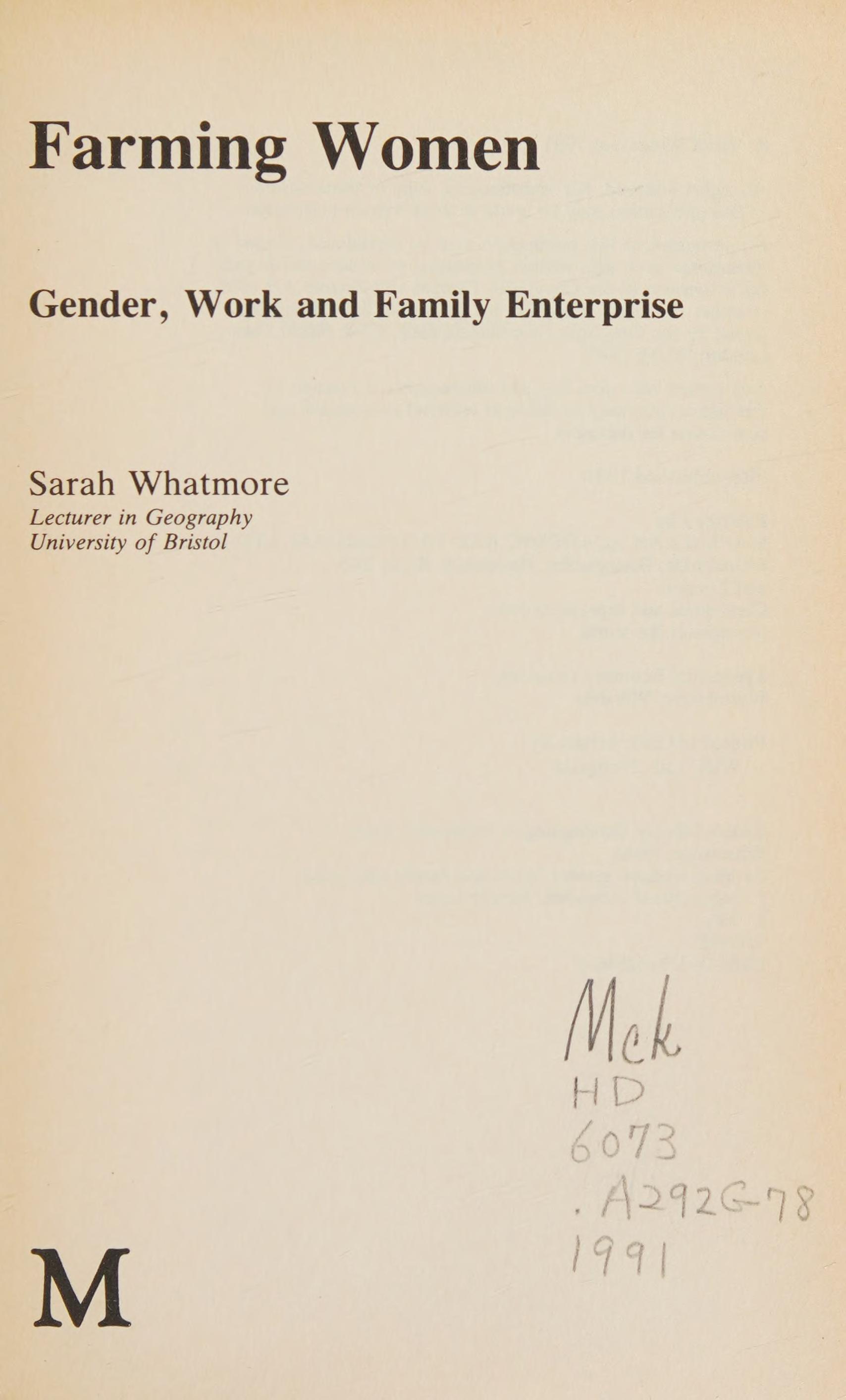Farming Women