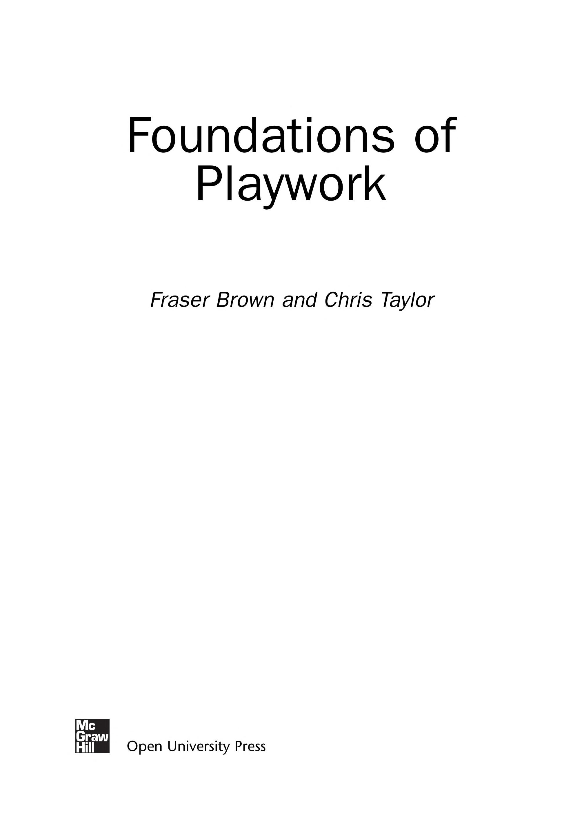 Foundations of Playwork