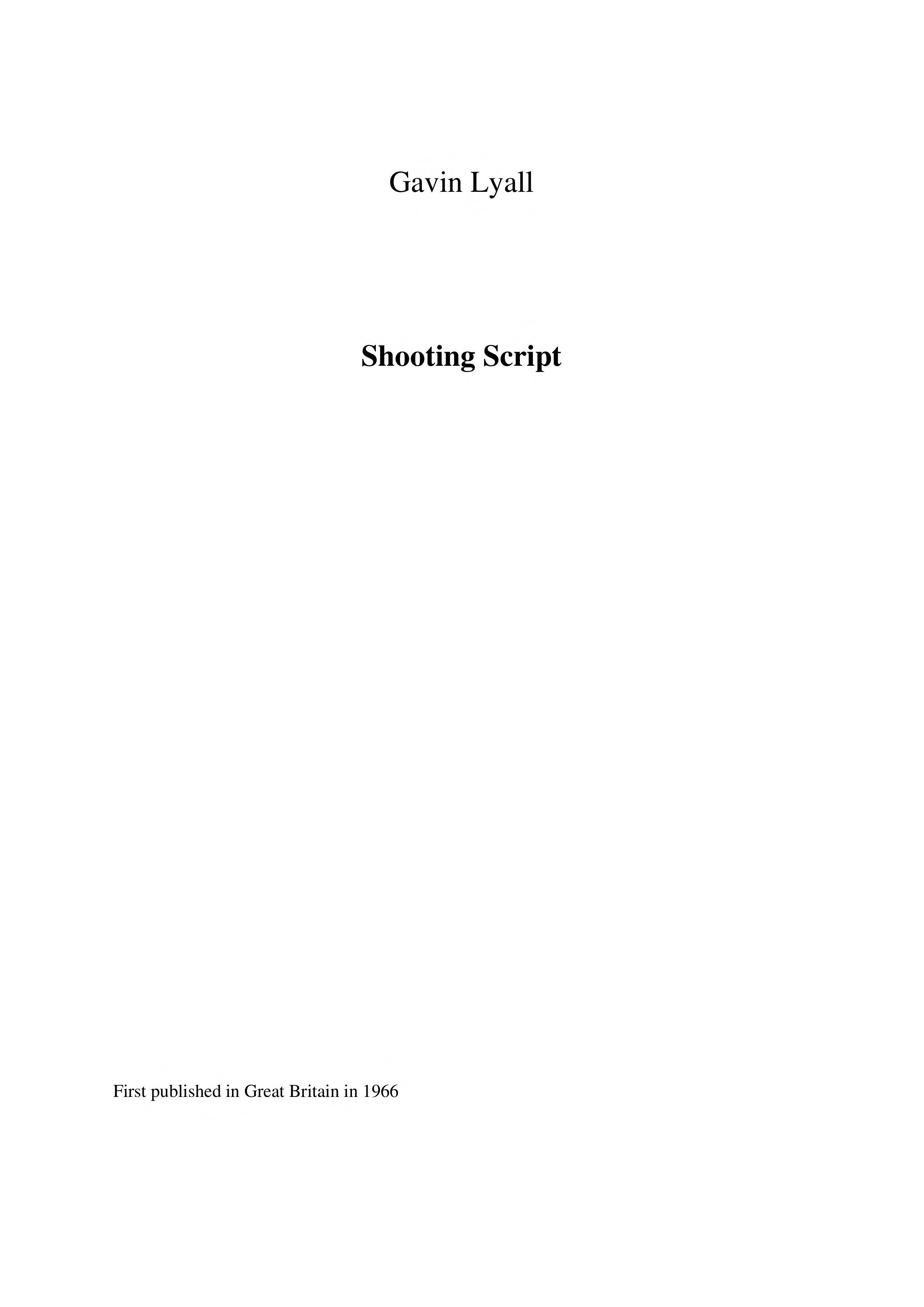 Shooting Script