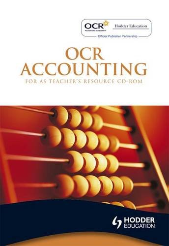 Ocr Accounting For As: Teacher'S Resource