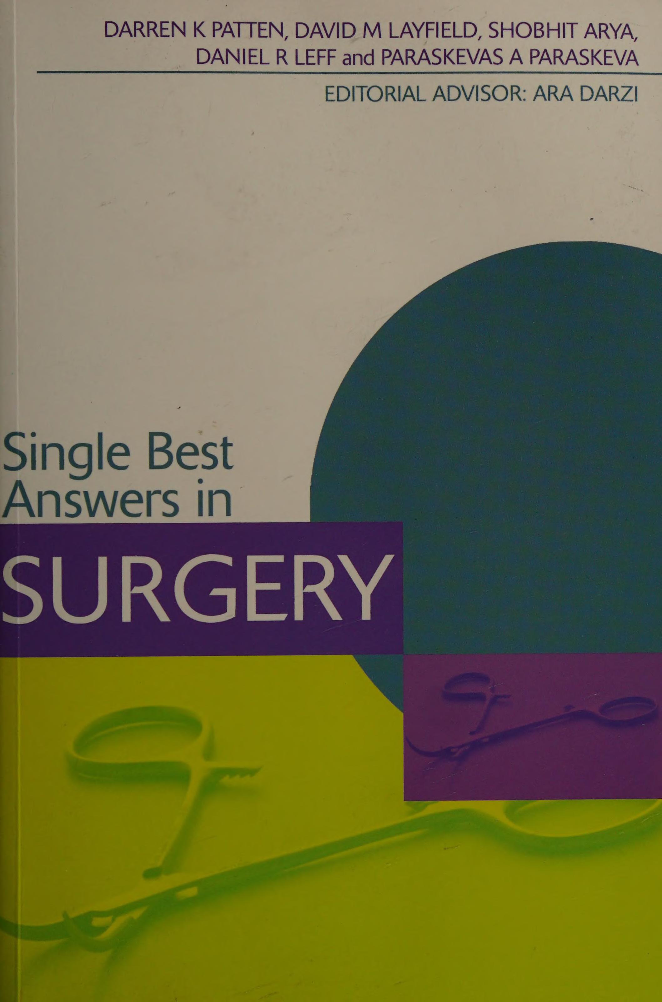 Single Best Answers in Surgery