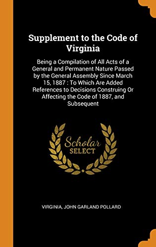 Supplement to the Code of Virginia