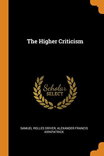 The Higher Criticism