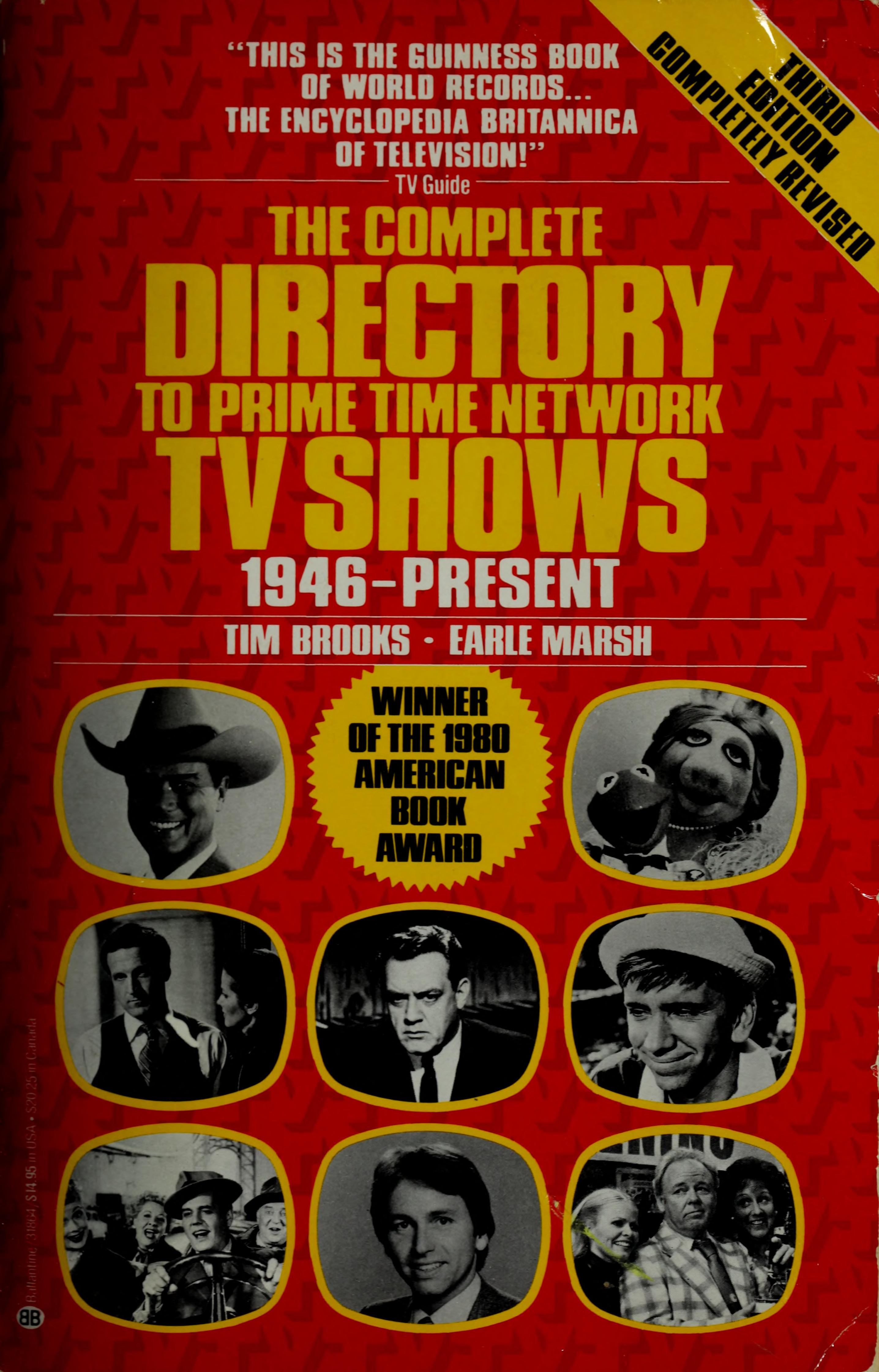Complete Directory to Prime Time Network TV Shows 1946-Present