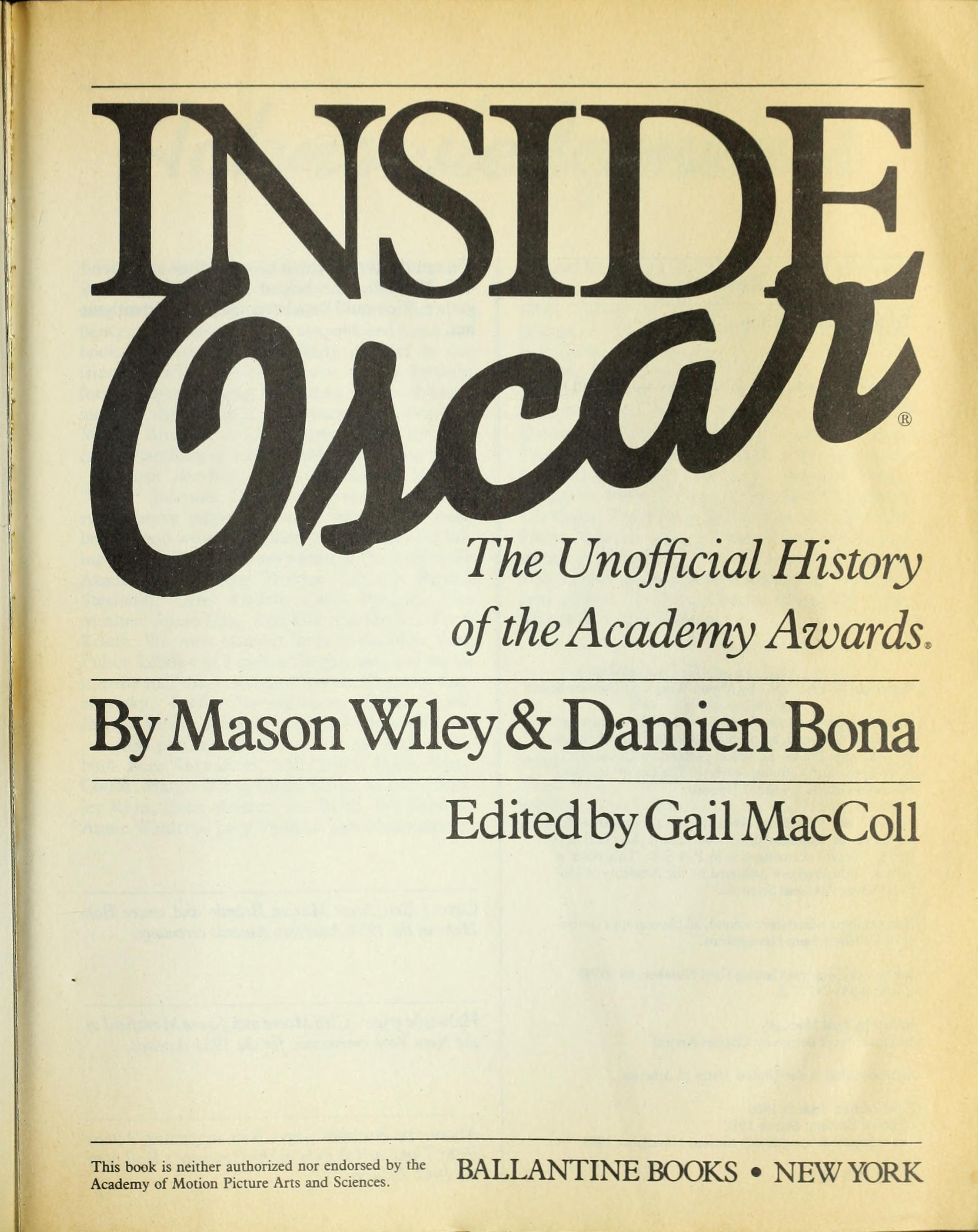 Inside Oscar