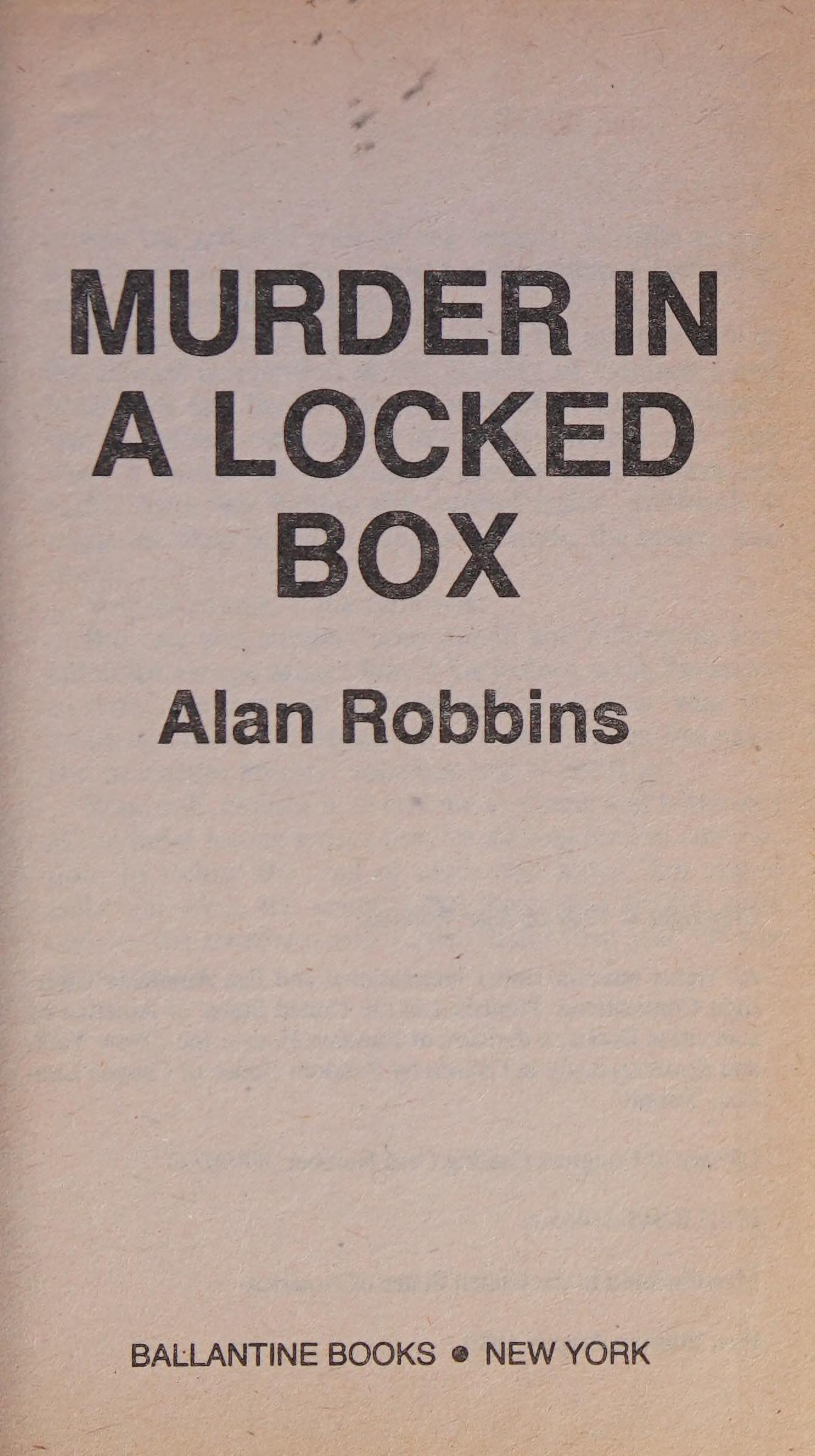 Murder in Locked Box