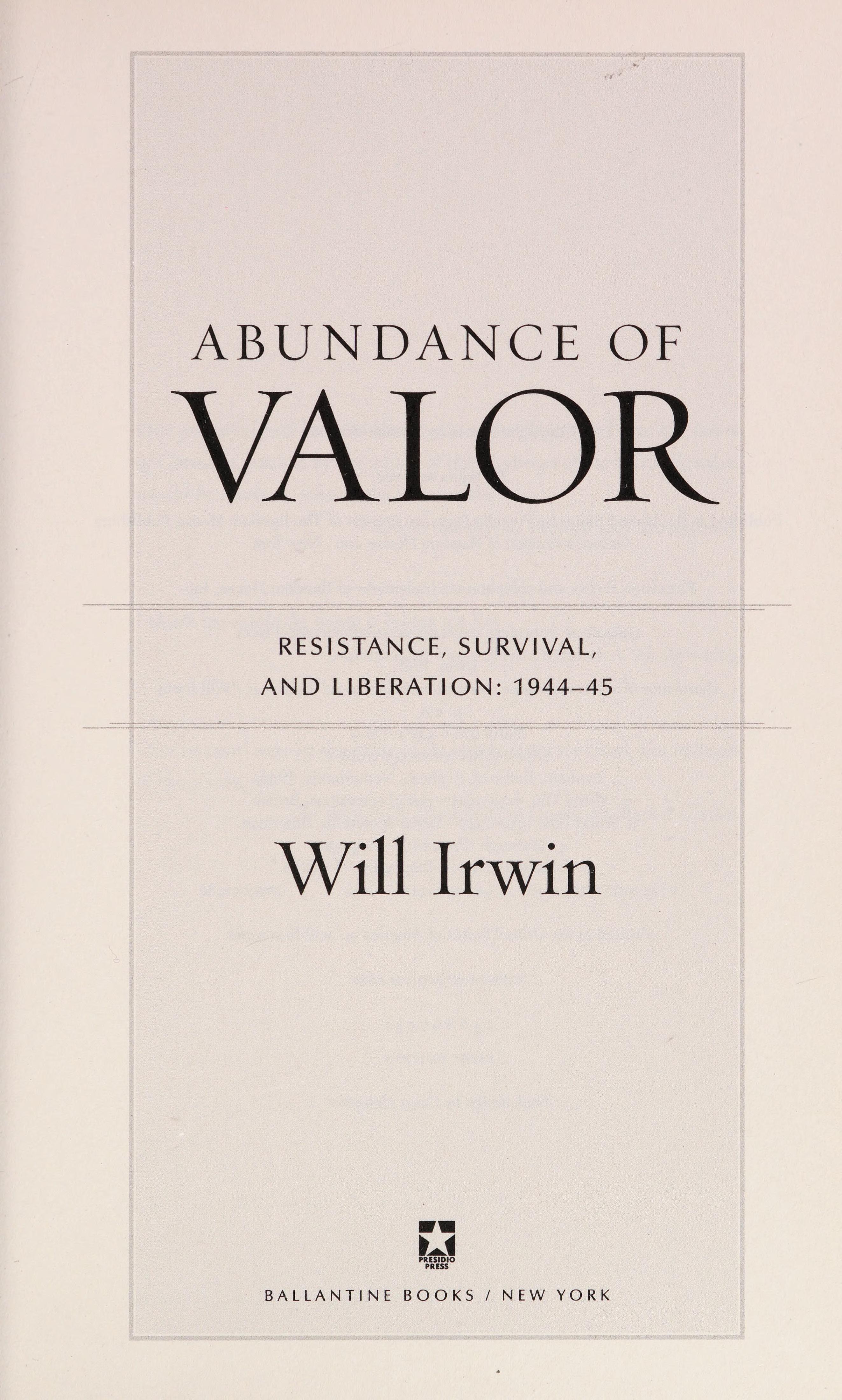 Abundance of Valor