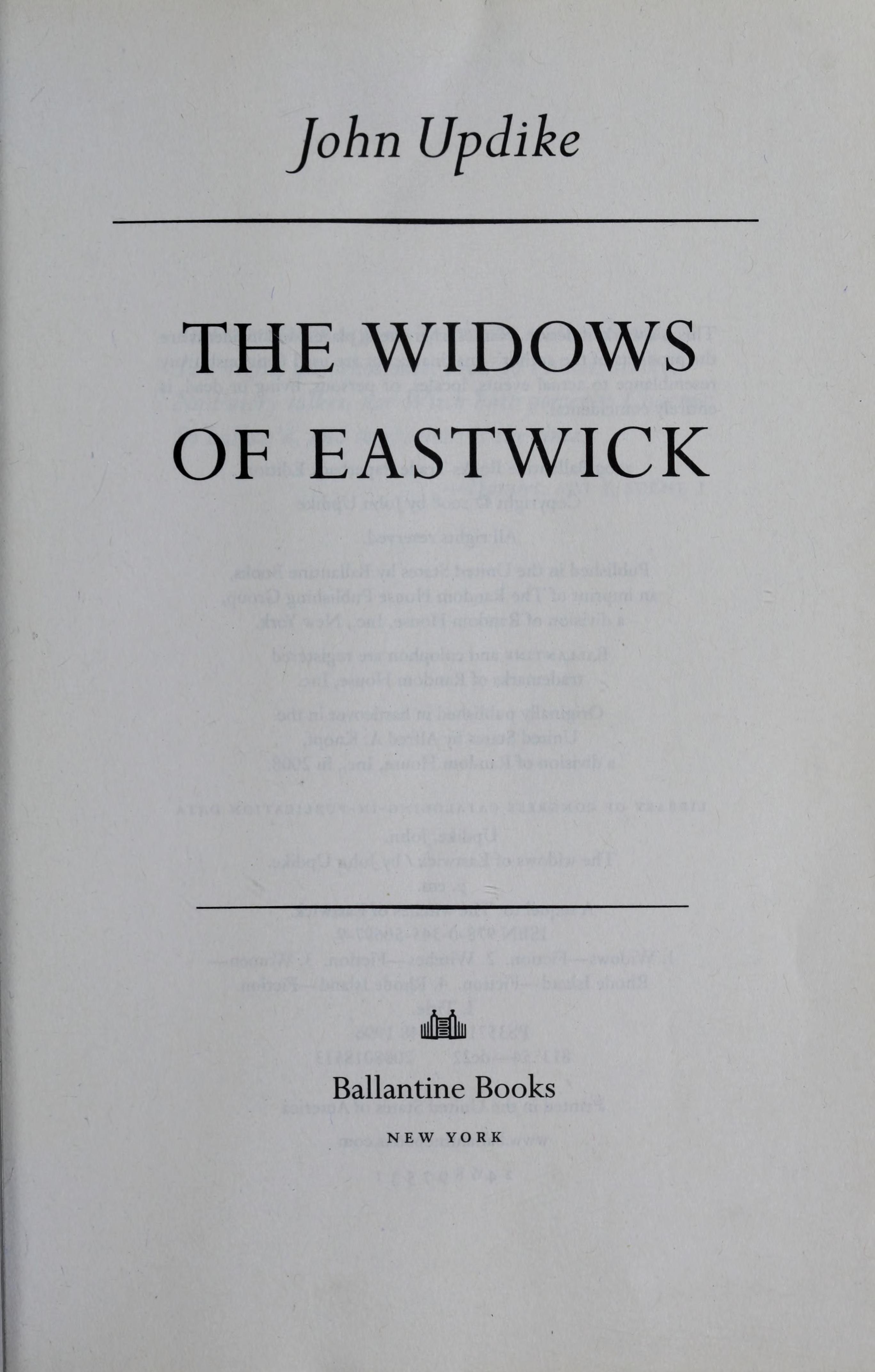 The Widows of Eastwick