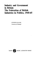 Industry and government in Britain