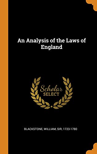 An Analysis of the Laws of England