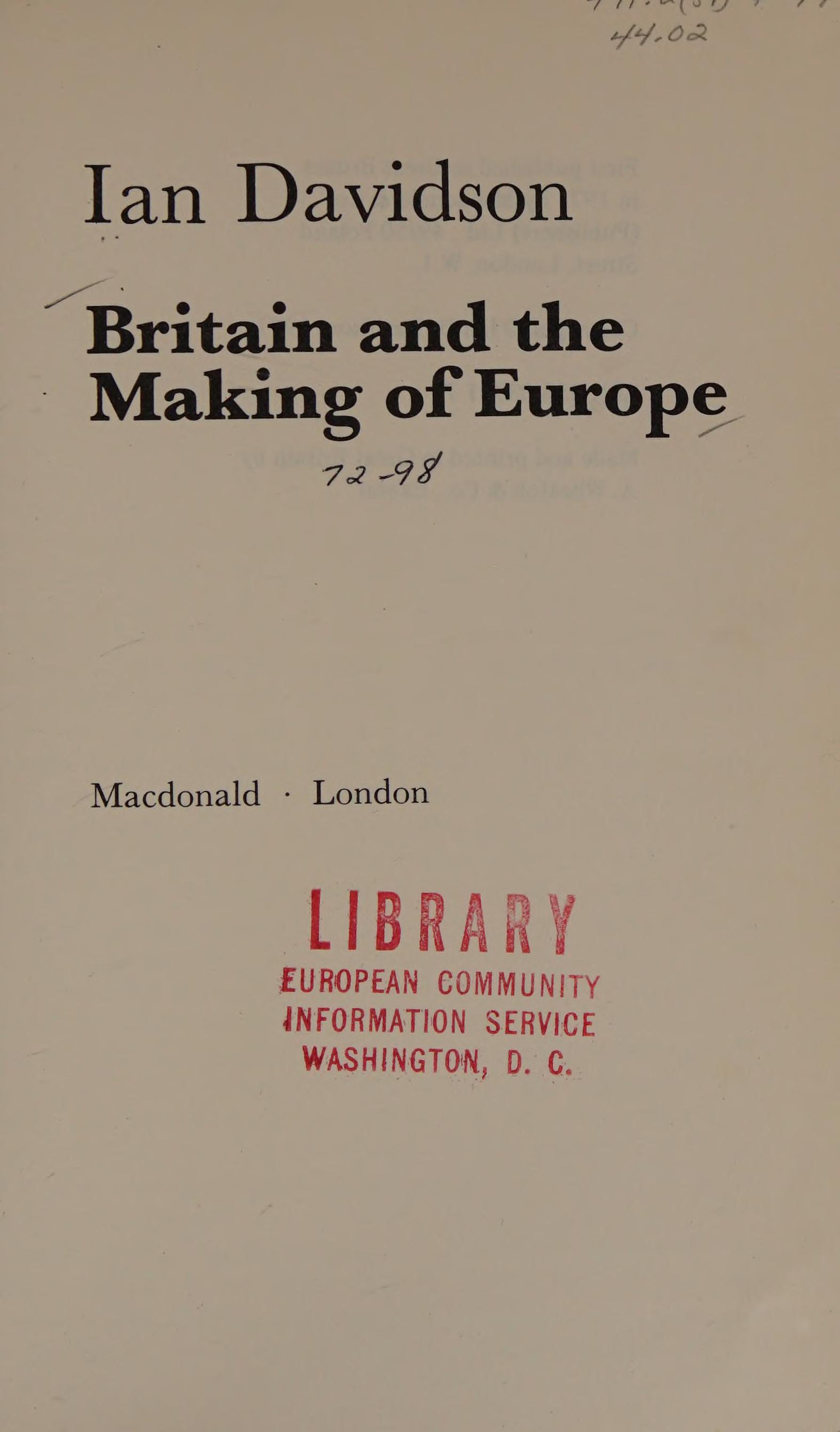 Britain and the Making of Europe