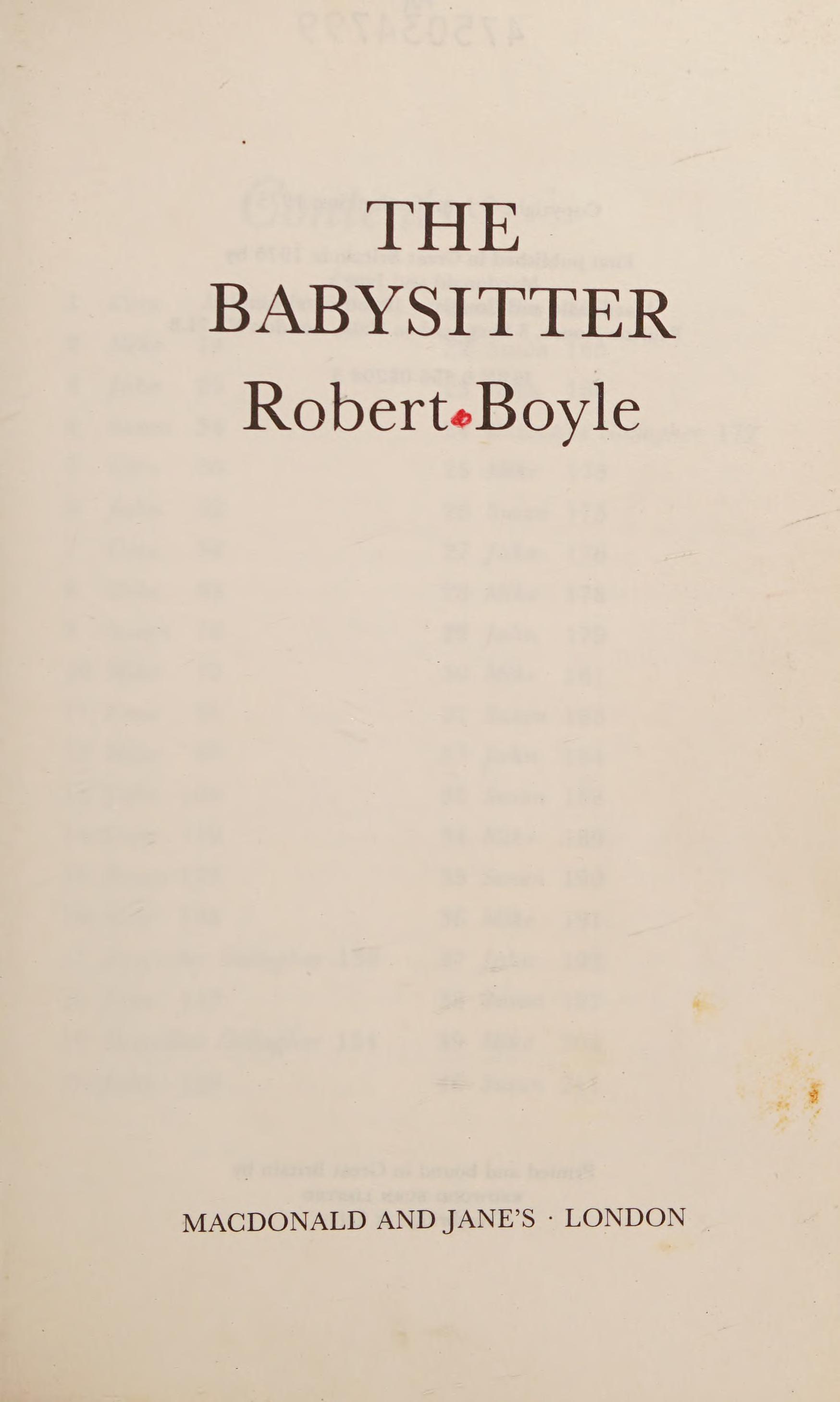 The babysitter