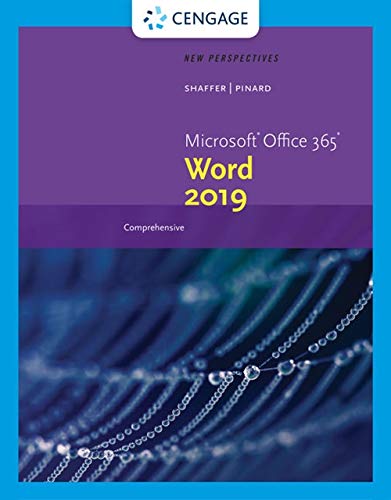 New Perspectives MicrosoftOffice 365 &Amp; Word 2019 Comprehensive