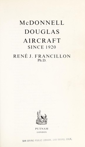McDonnell Douglas Aircraft Since 1920