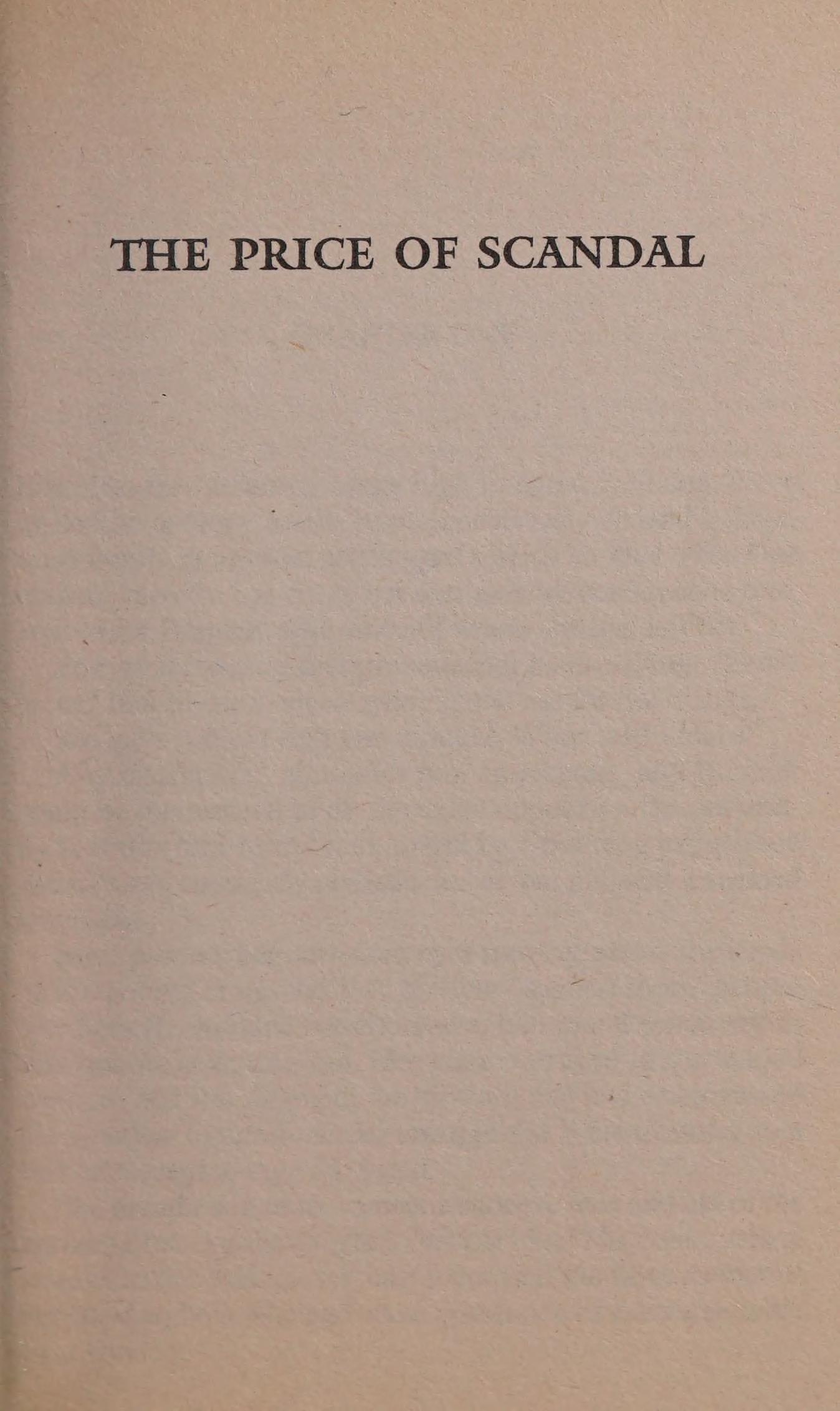 The price of scandal