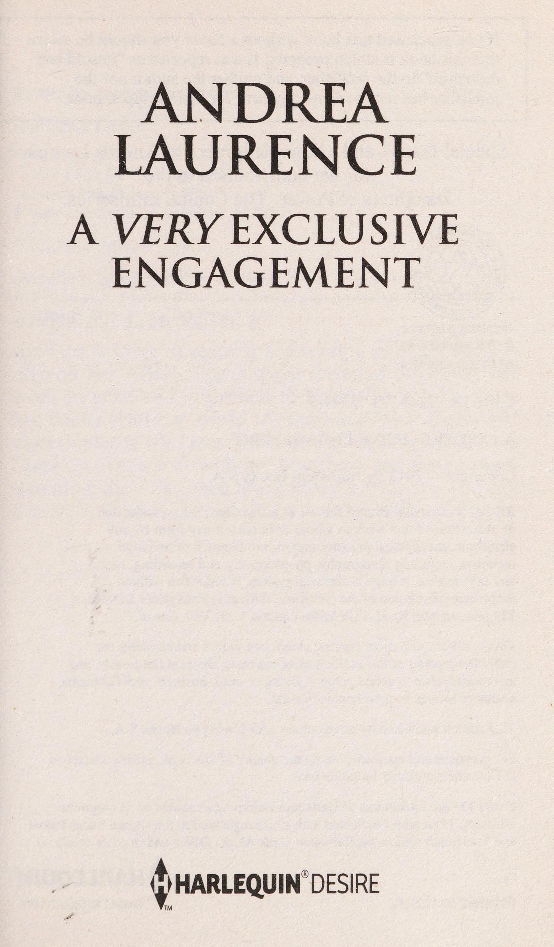 A Very Exclusive Engagement
