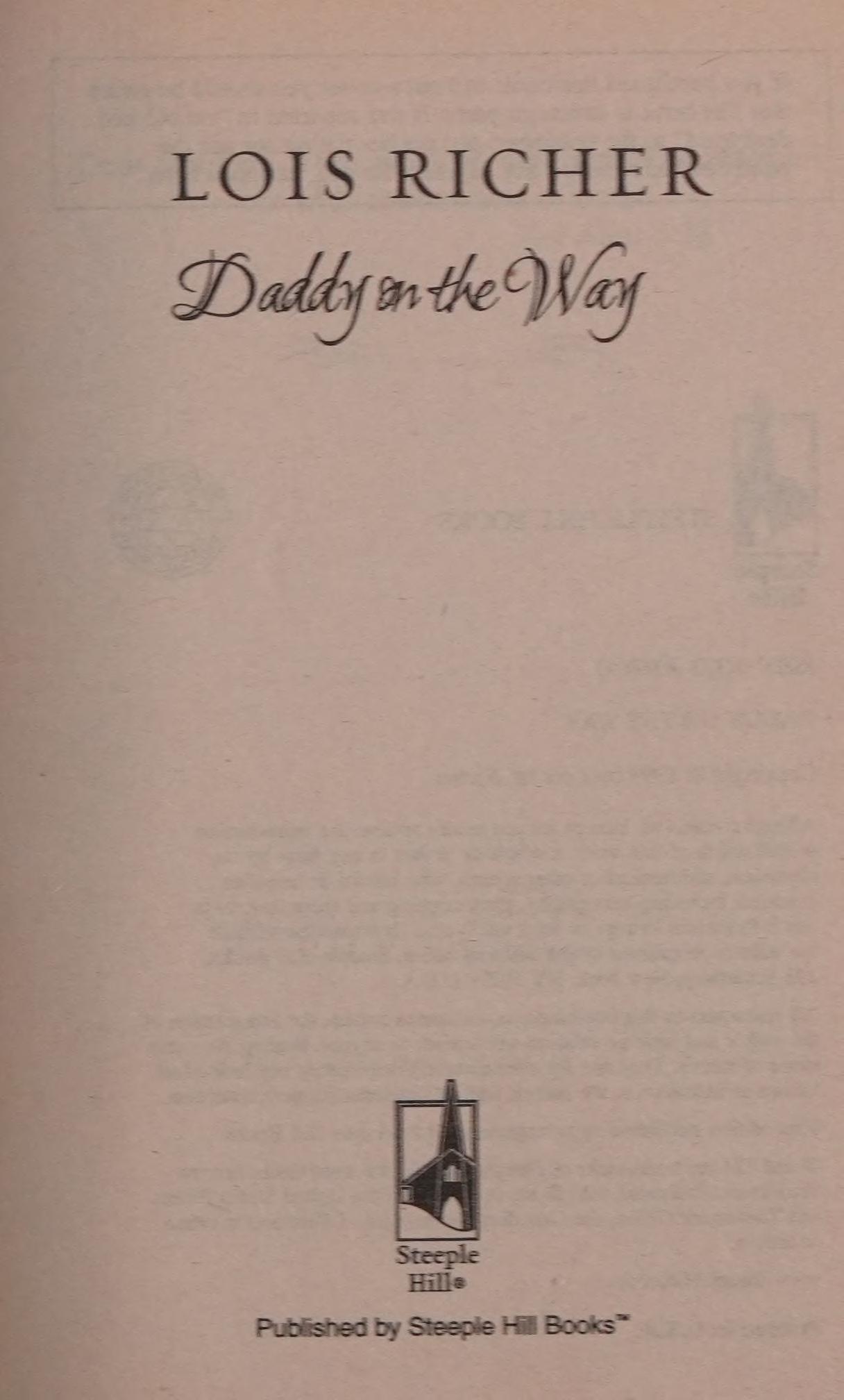 Daddy on the Way Ever After Love Inspired Collection 79
