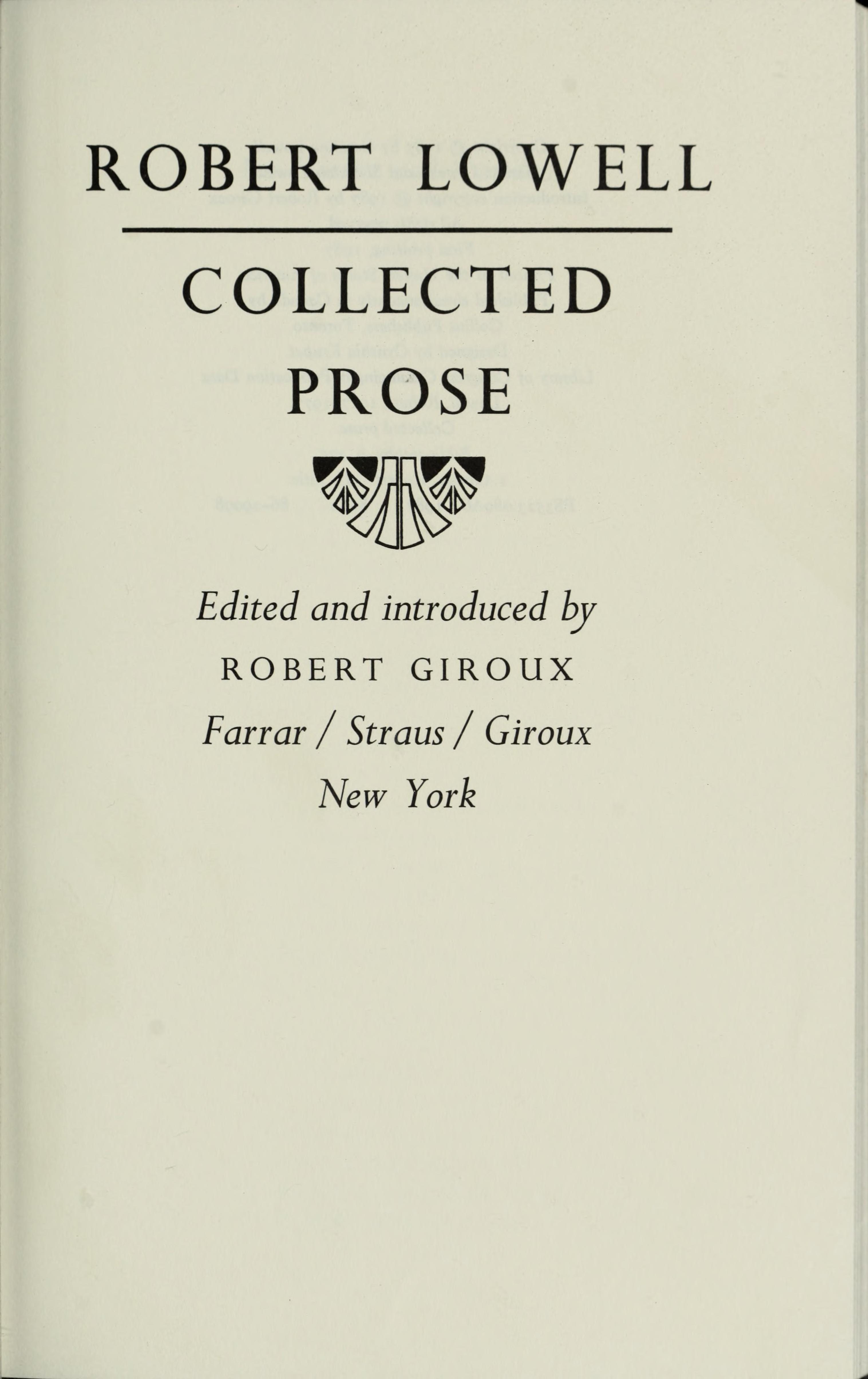 The Collected Prose