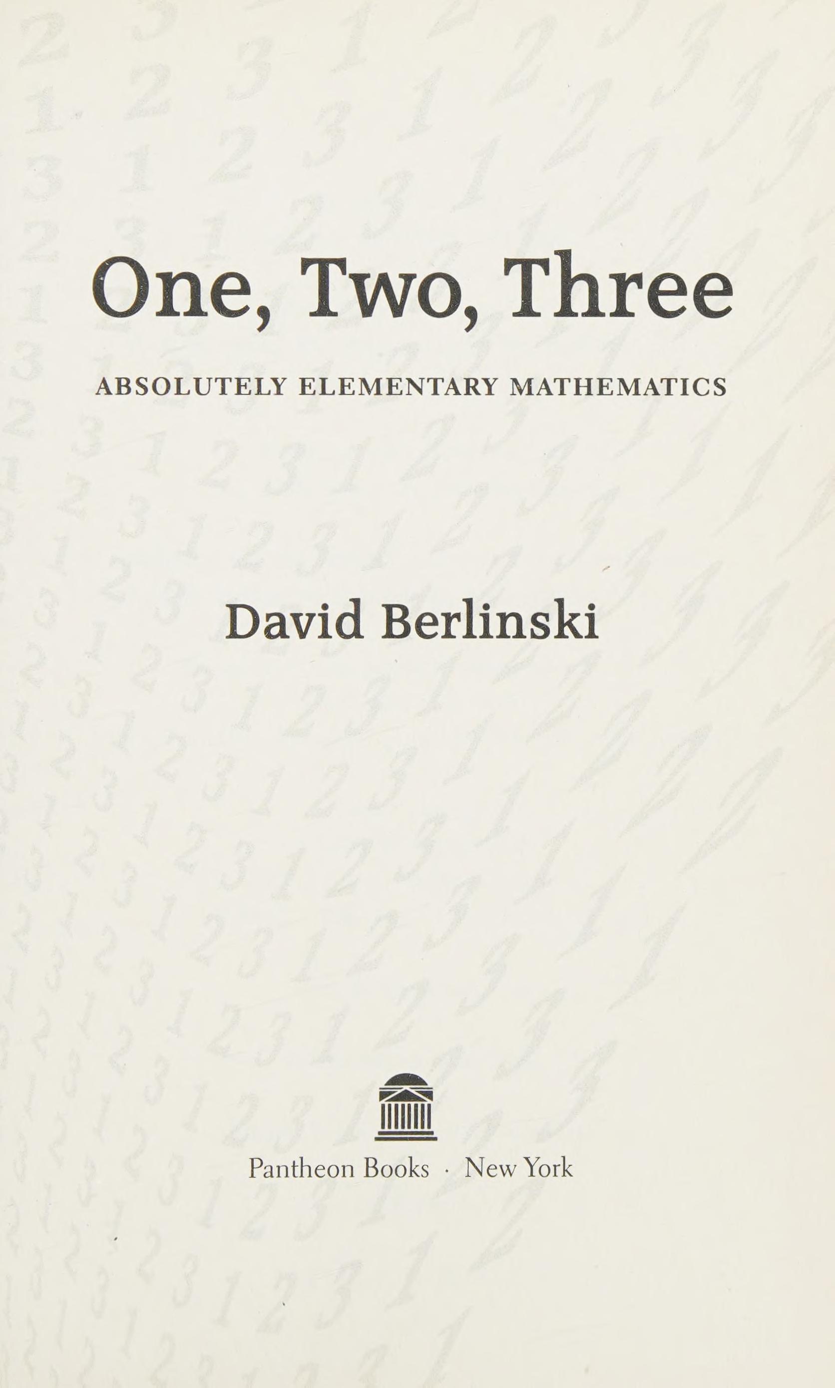 One, Two, Three