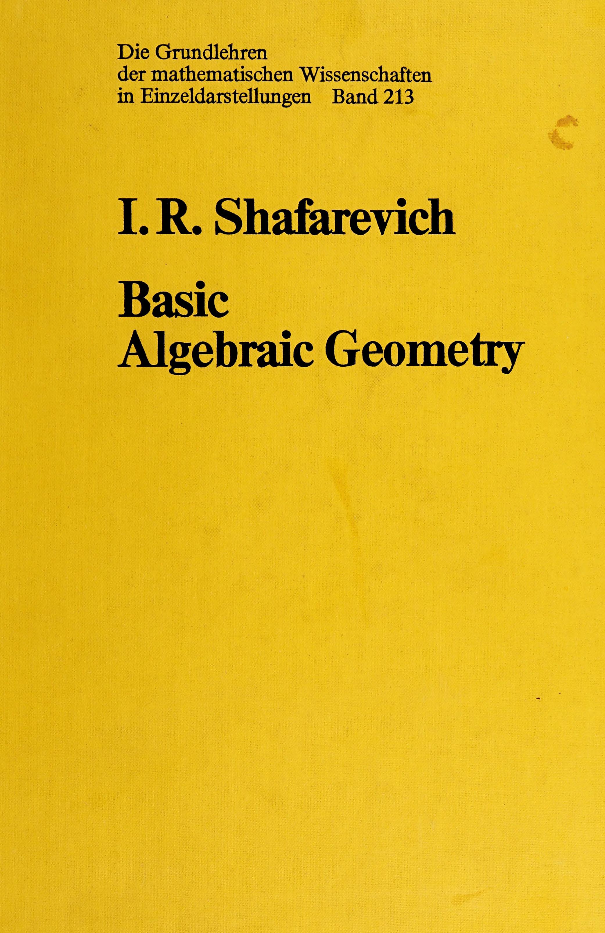Basic algebraic geometry