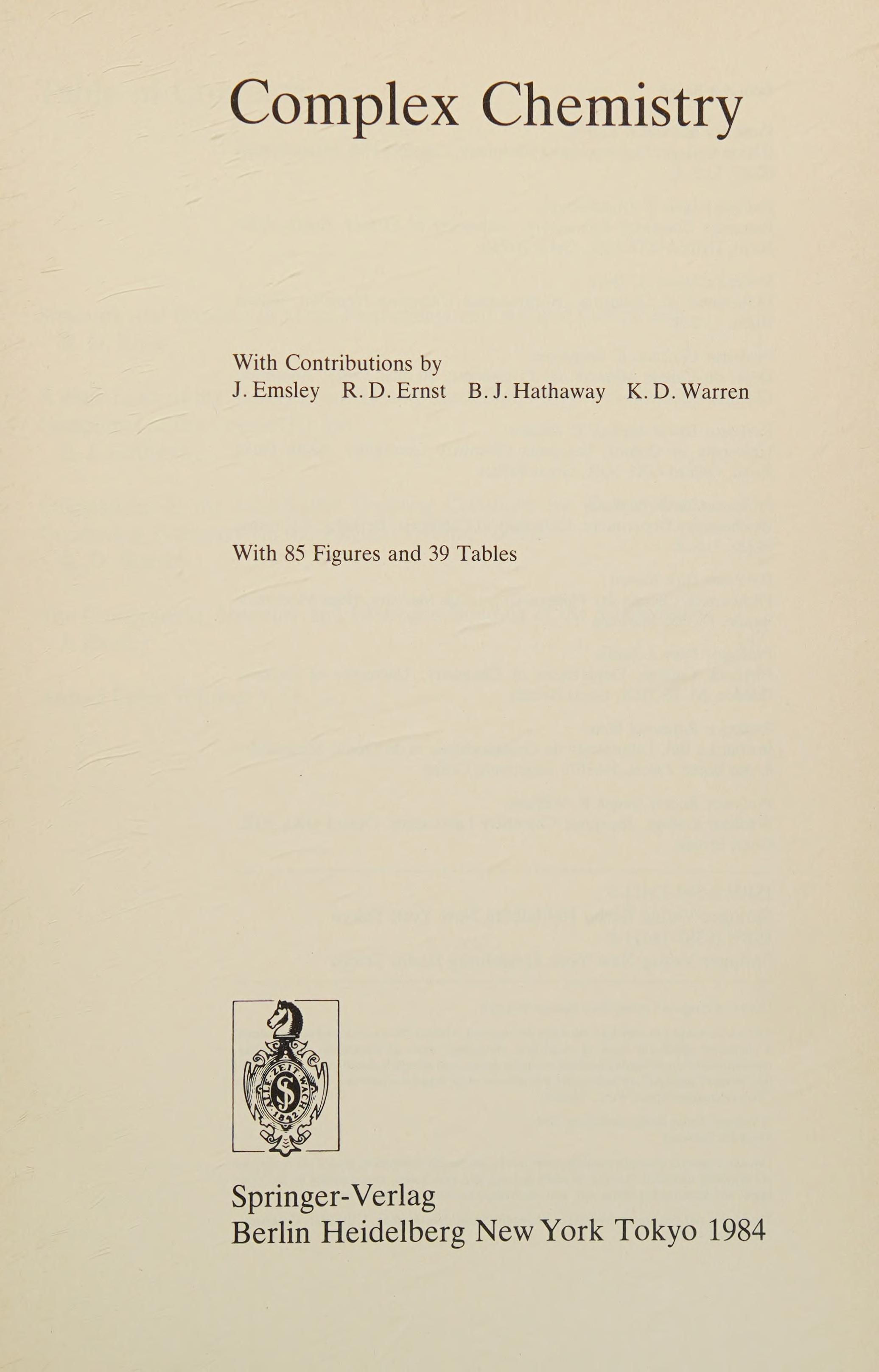 Complex Chemistry
