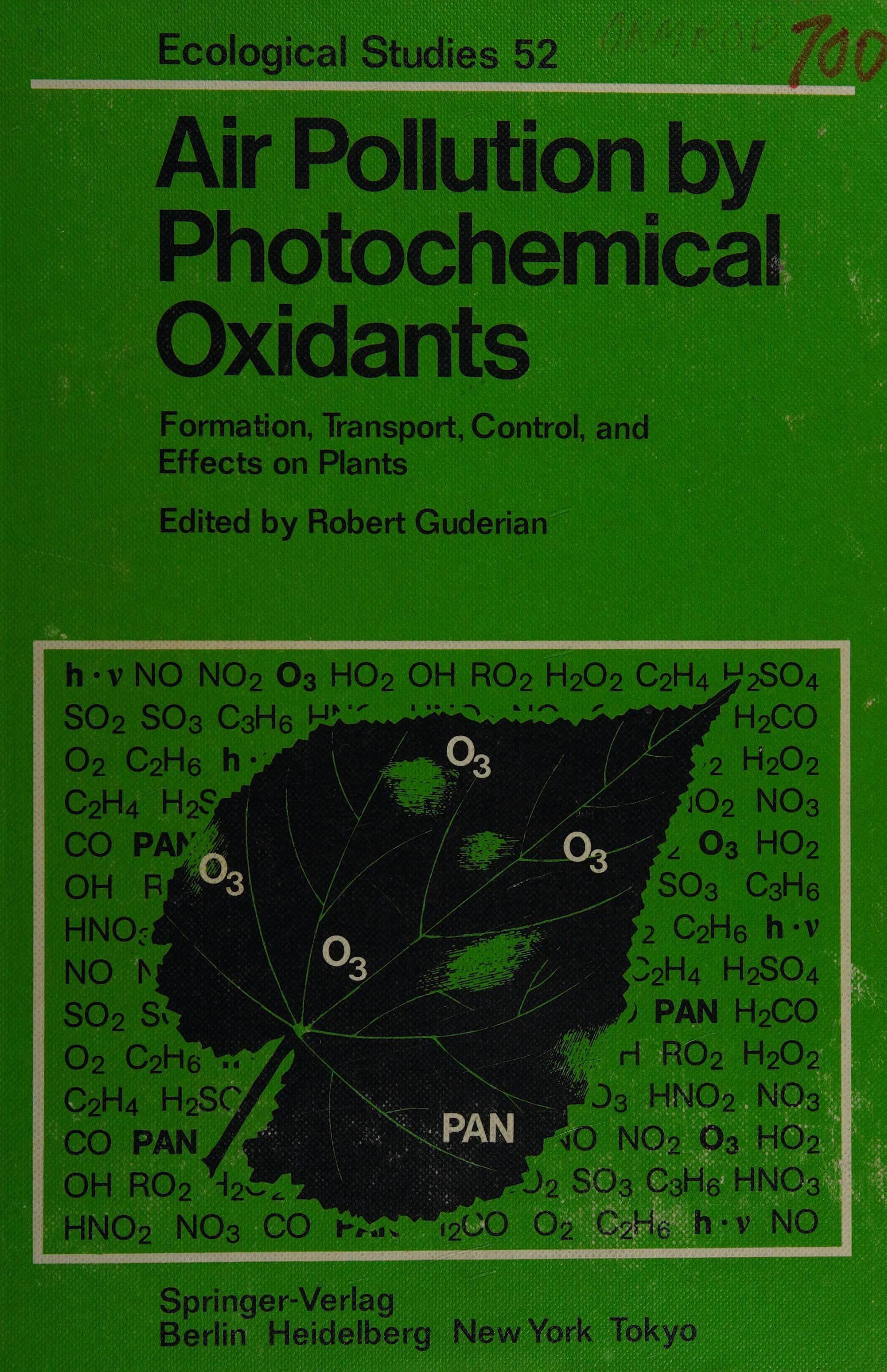 Air Pollution by Photochemical Oxidants