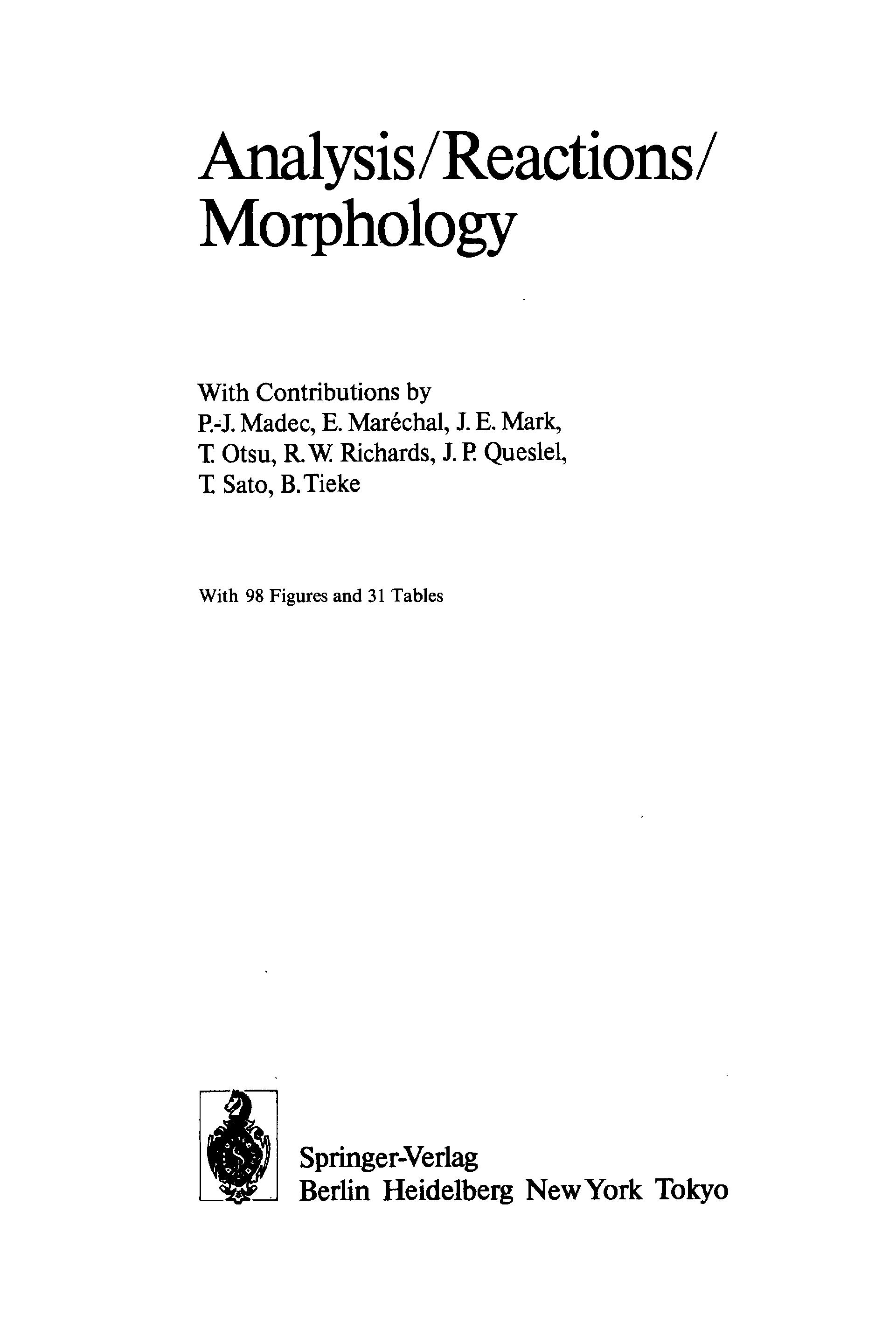 Analysis/Reactions/Morphology