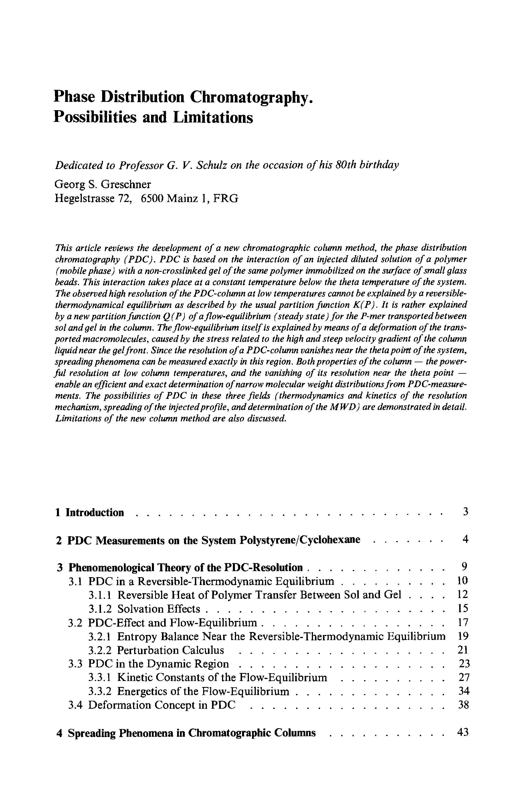 Chromatography/Foams/Copolymers