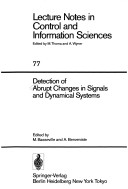 Detection Of Abrupt Changes In Signals And Dynamical Systems