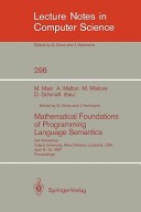 Mathematical Foundations of Programming Language Semantics