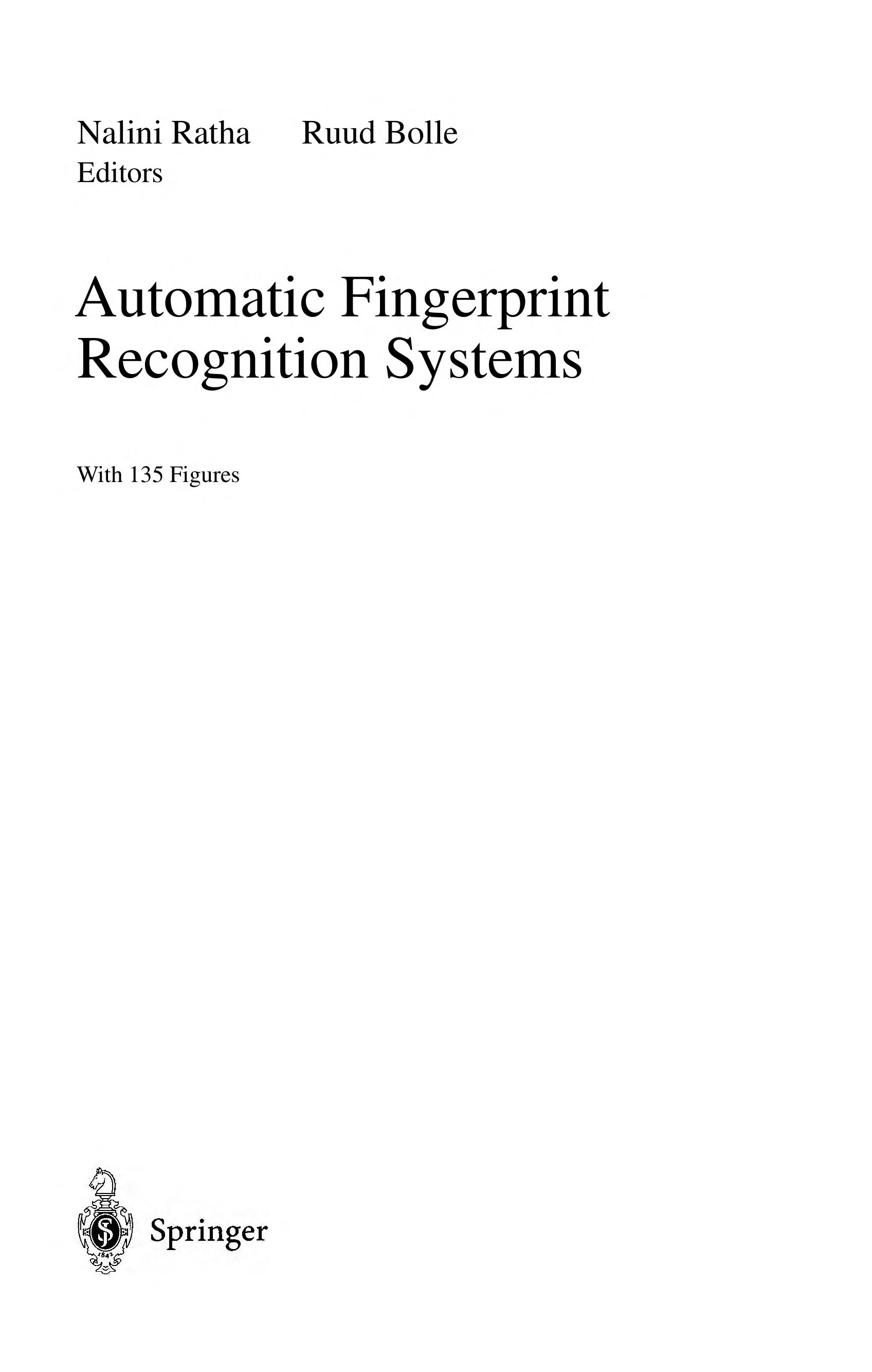 Automatic Fingerprint Recognition Systems