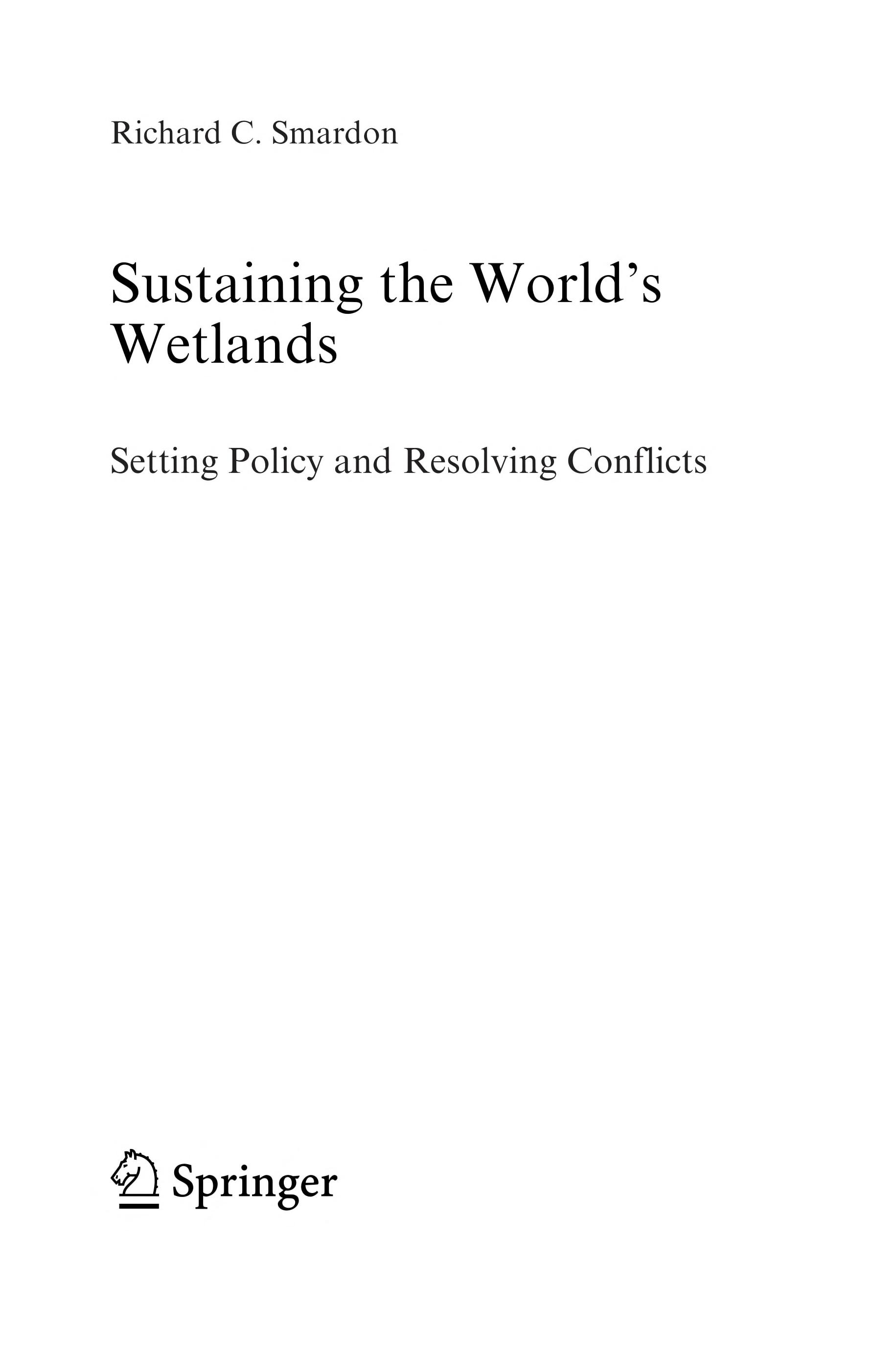 Sustaining the world s wetlands