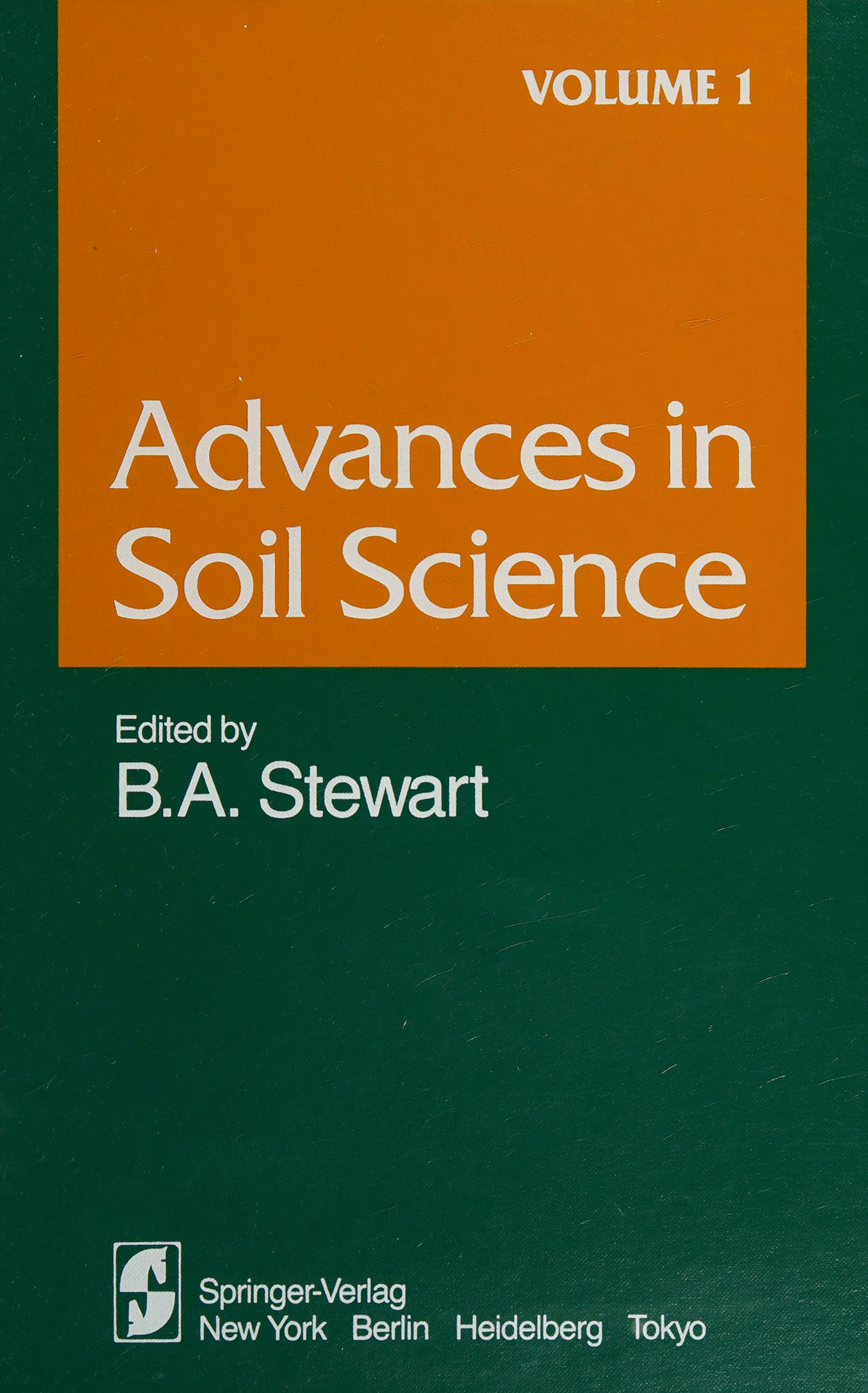Advances In Soil Science