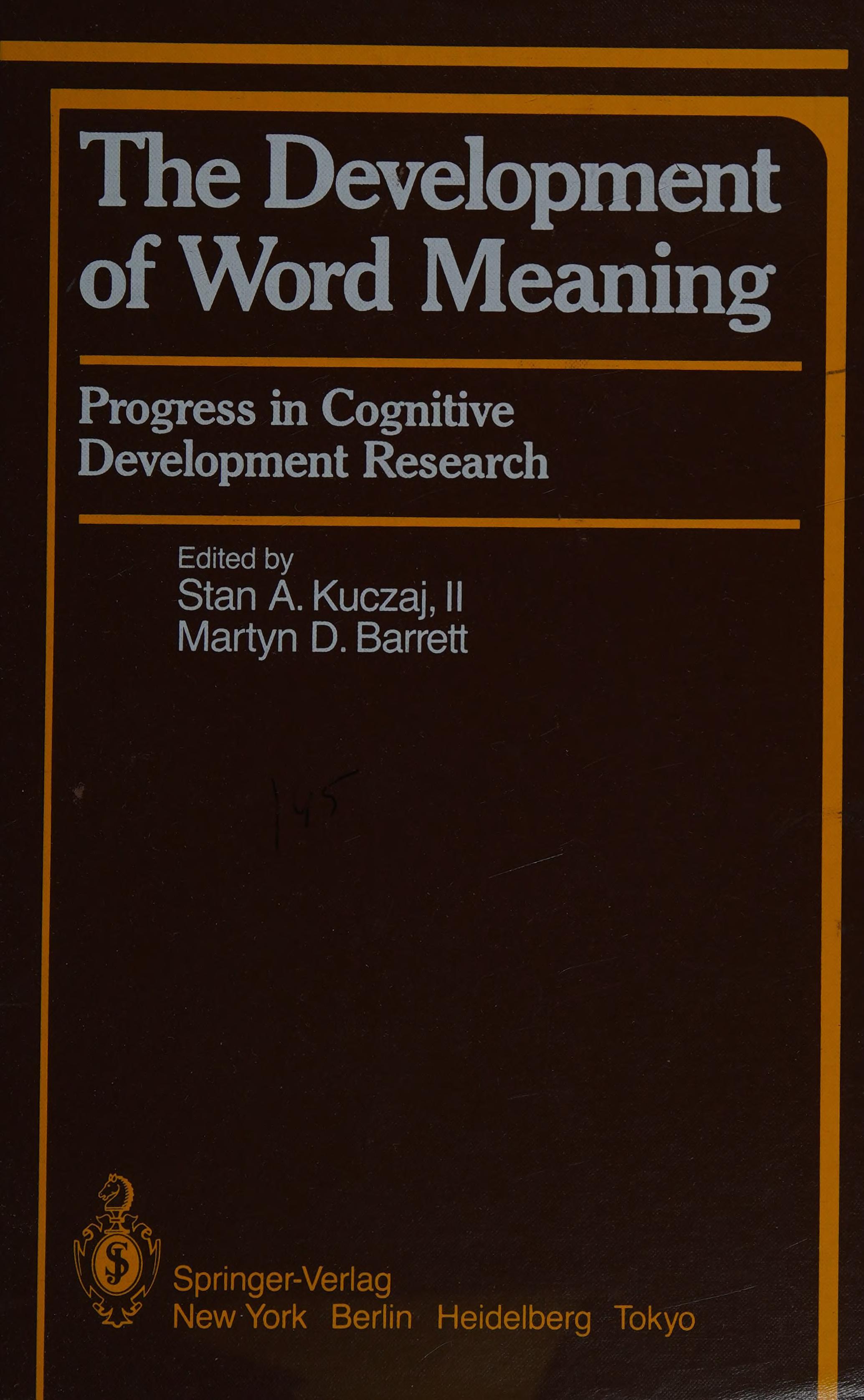 The Development of Word Meaning