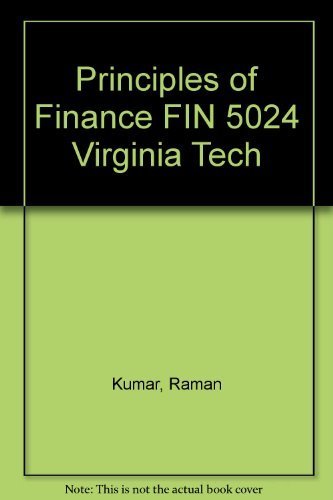 Principles Of Finance Fin 5024