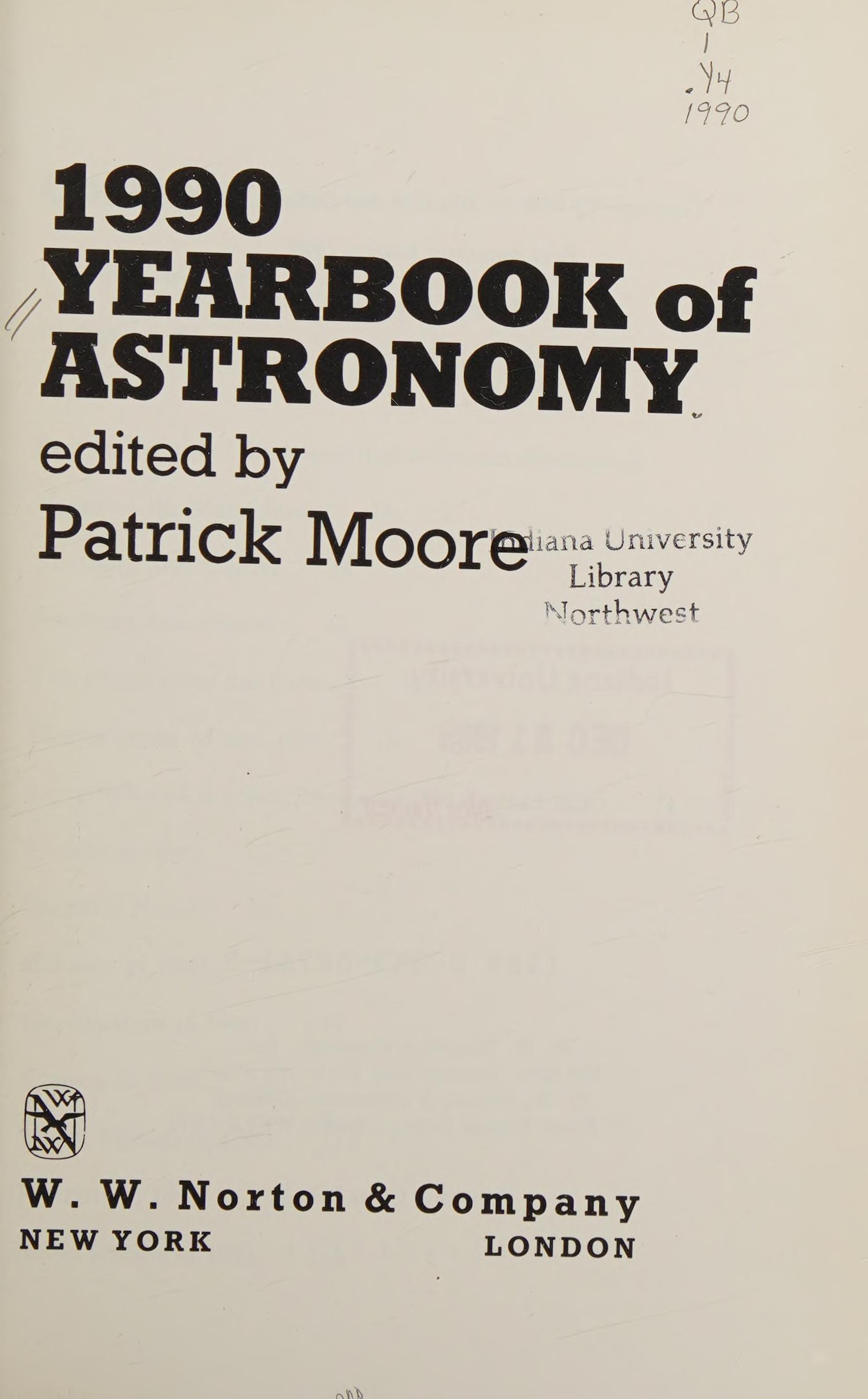 Yearbook Of Astronomy, 1990