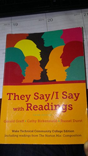 THEY SAY/I SAY W/READINGS >CUSTOM<