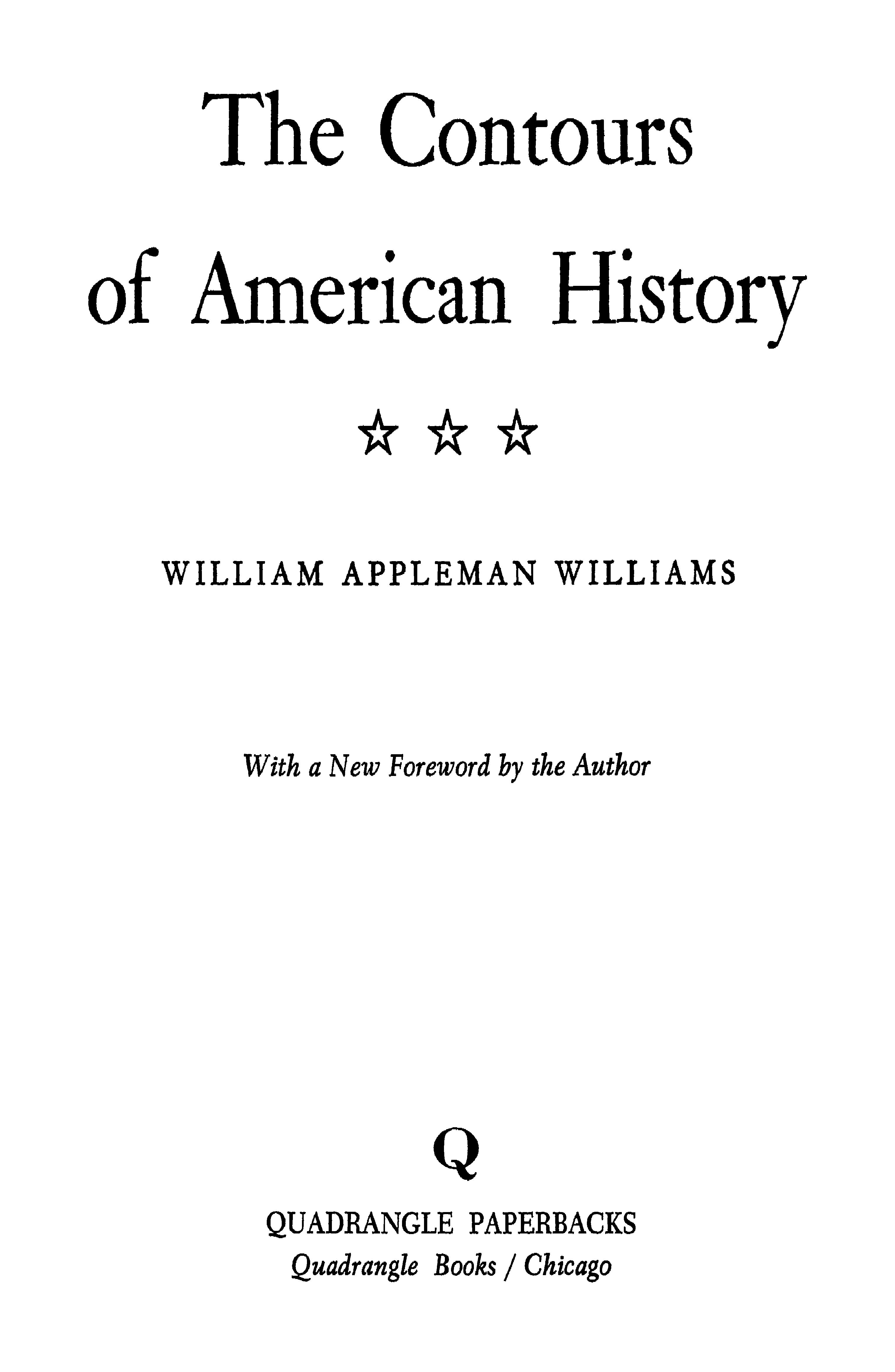 The Contours Of American History